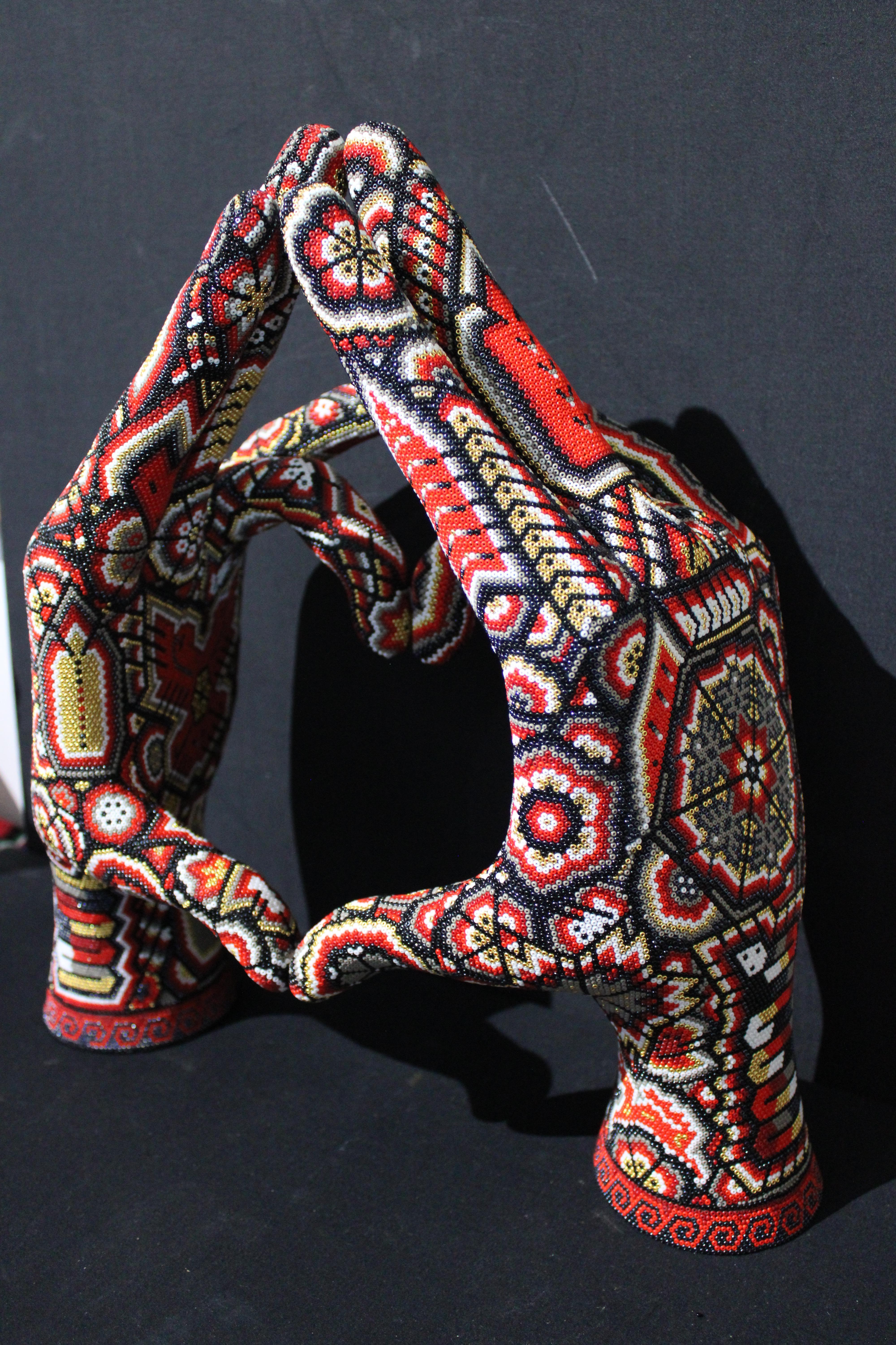Love Tempo Series  Original Mexican Beaded Sculpture 2025 For Sale 7