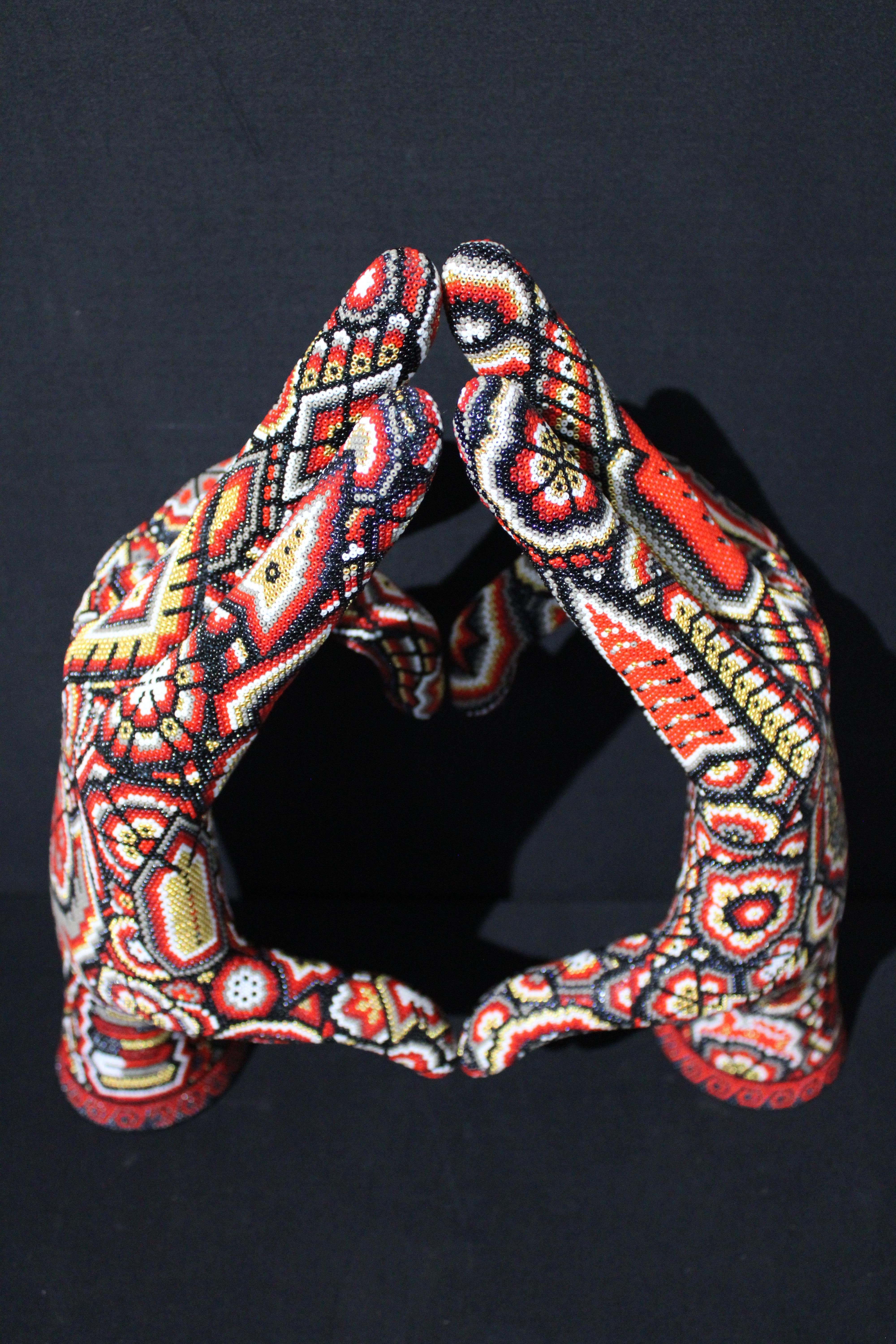Love Tempo Series  Original Mexican Beaded Sculpture 2025 For Sale 8