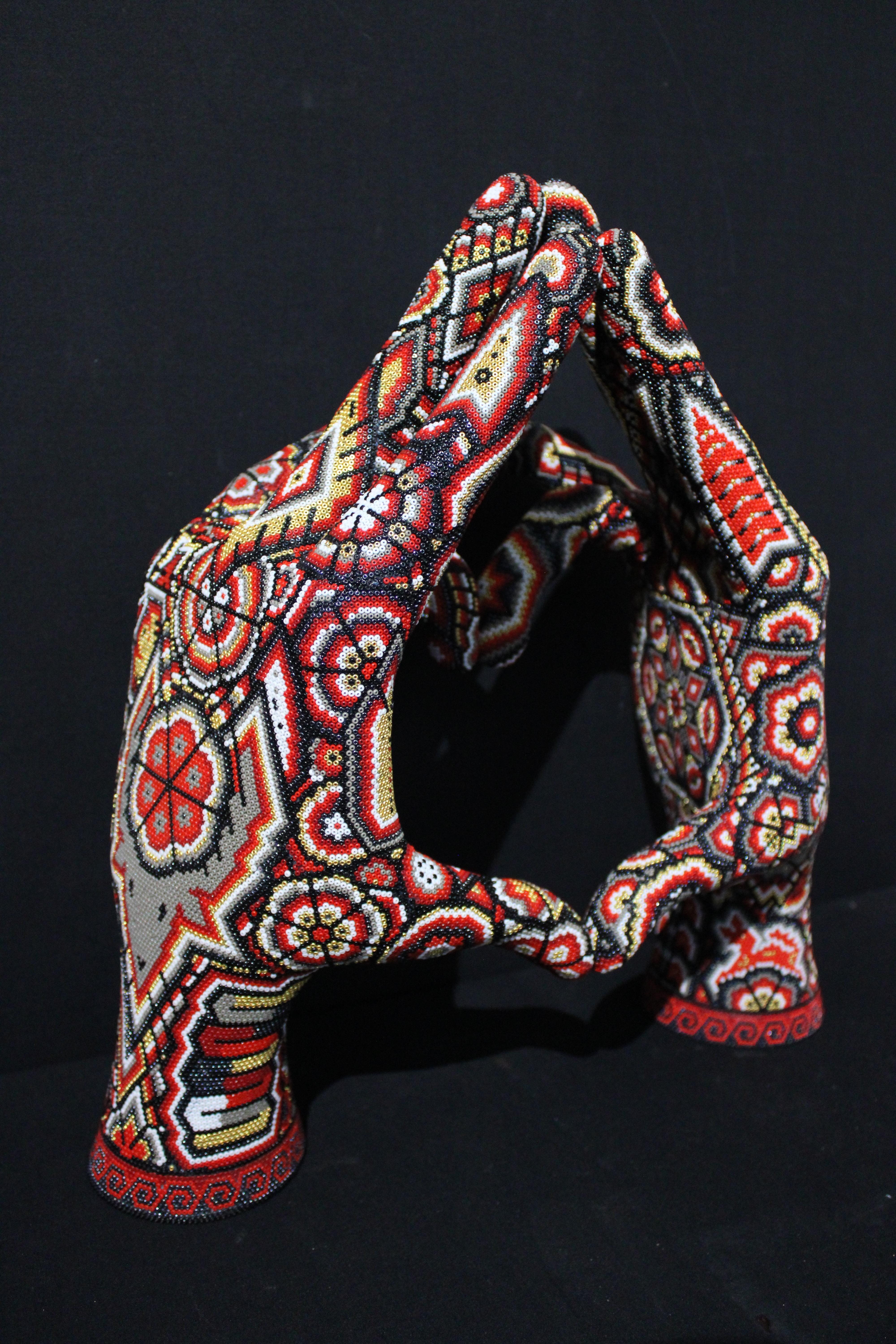 Love Tempo Series  Original Mexican Beaded Sculpture 2025 For Sale 9