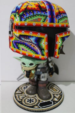 Mexican Huichol Beaded Mandalorian Star Wars