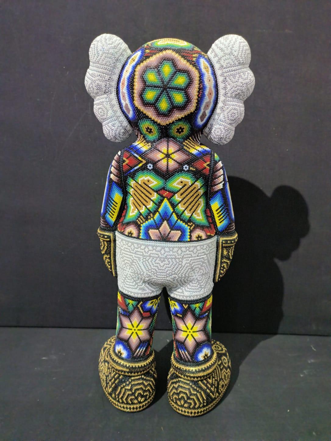 Mexikanische Huichol-Skulptur nach Kühen, Spielzeug, Perlenskulptur 2