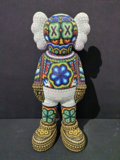 Mexican Huichol After Kaws Toy Beaded Sculpture