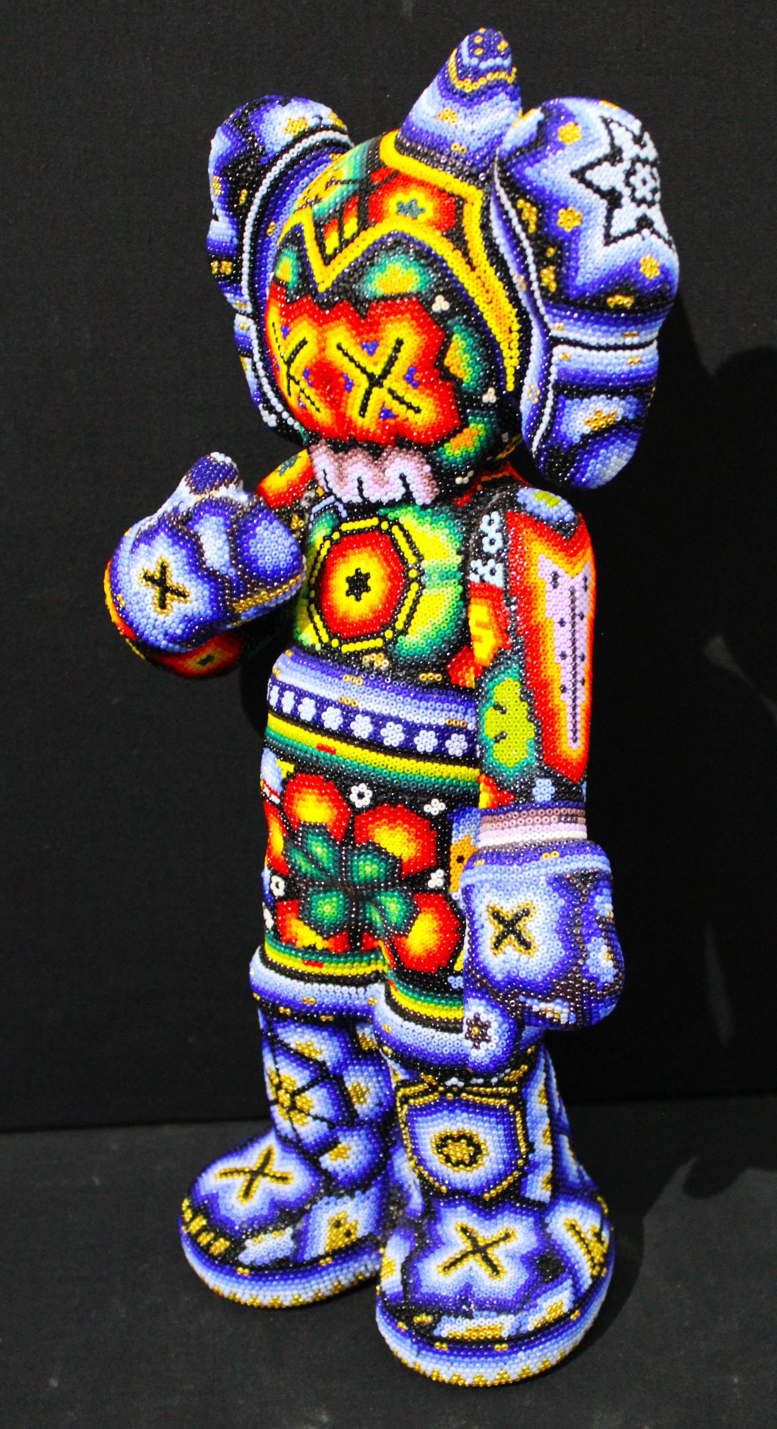 Escultura Mexicana Huichol Astro Boy Toy Beaded