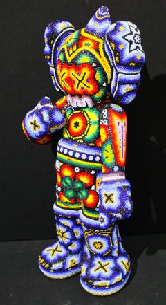 Mexican Huichol Astro Boy Toy Beaded Sculpture
