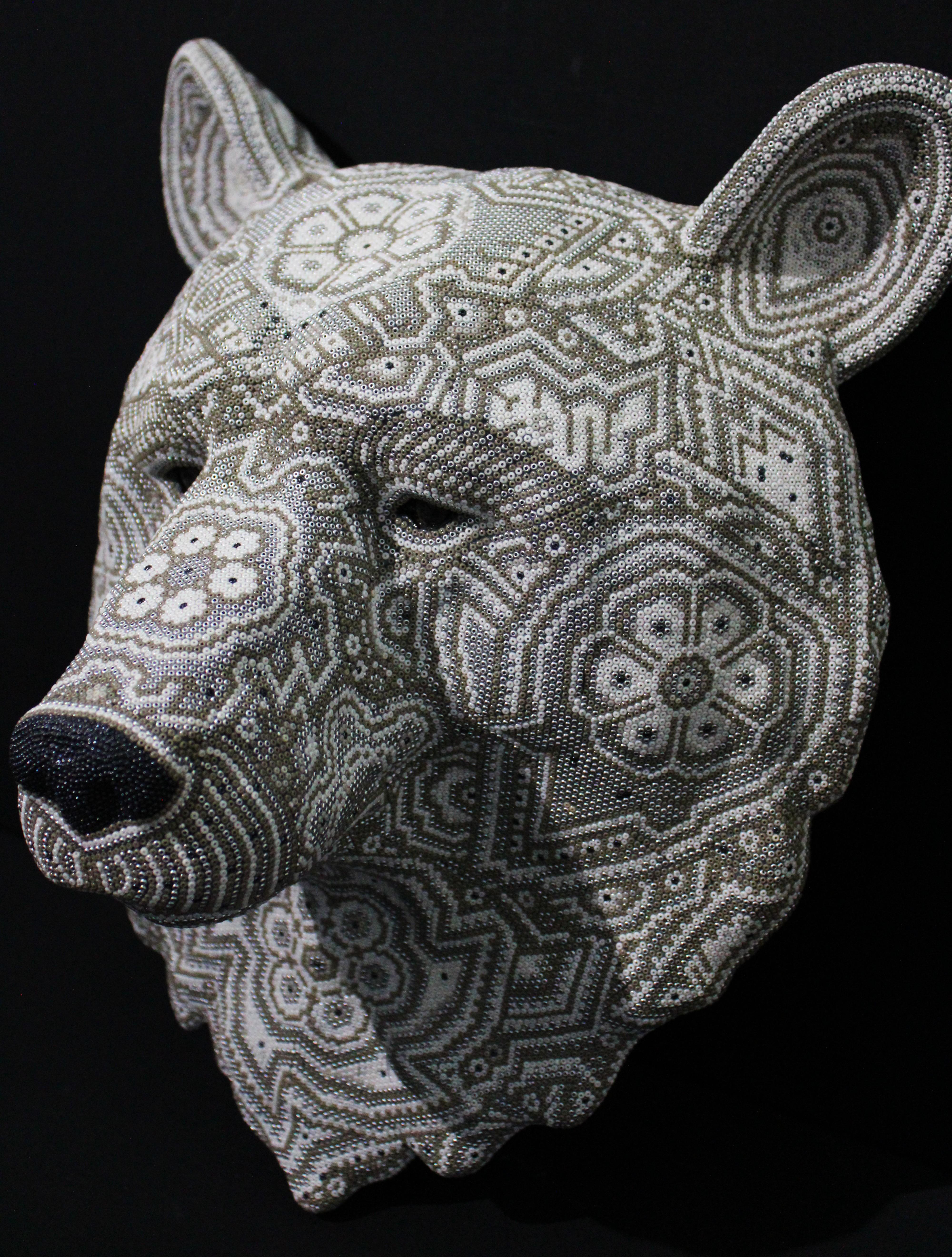 Huichol Mexicano de Cuentas " Colmillo Blanco "