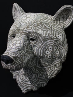 Mexikanische Huichol-Perlen " Weißer Fang "