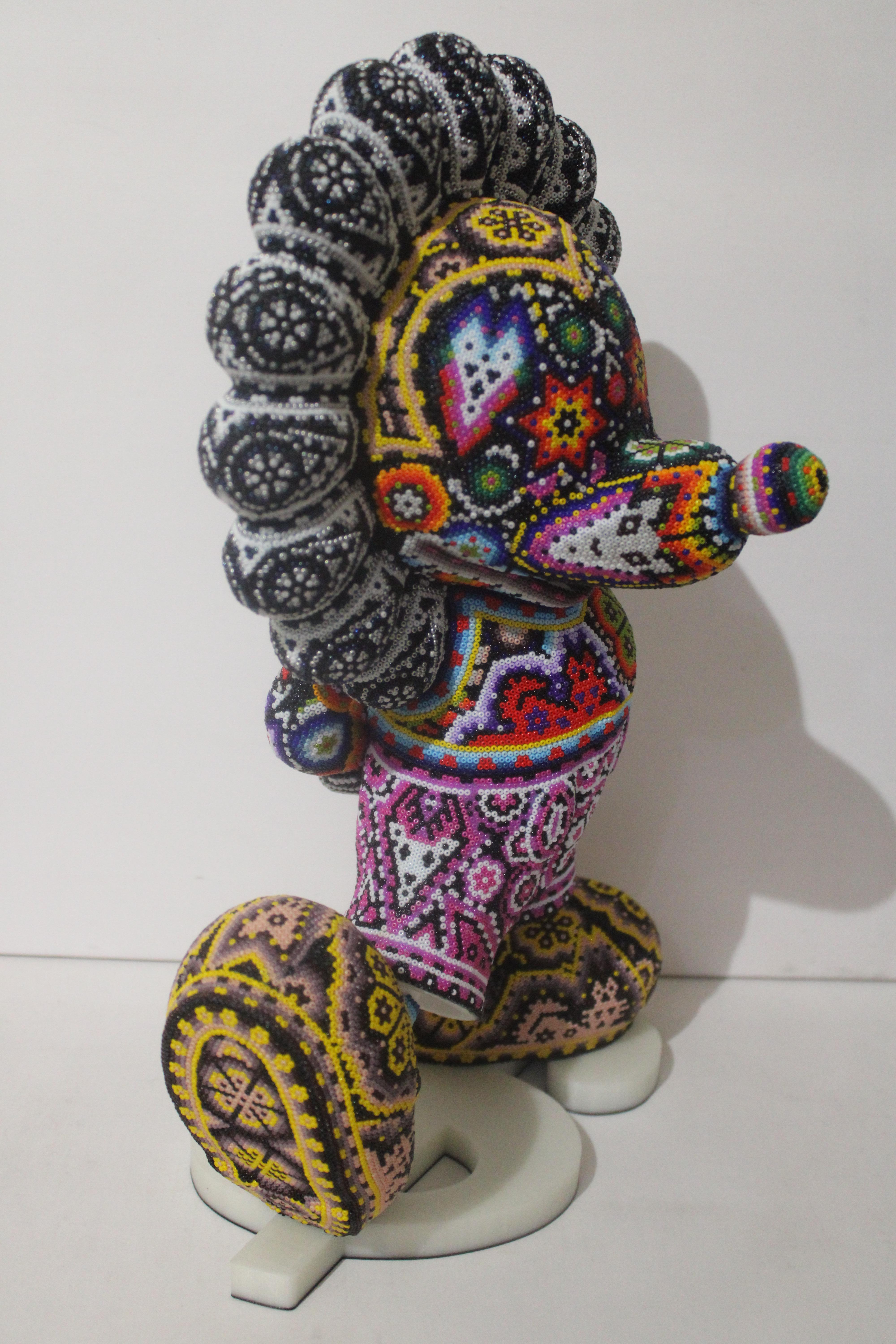 CHROMA aka Rick Wolfryd  Abstract Sculpture - "Money Mouse" from Huichol ALTERATIONS
