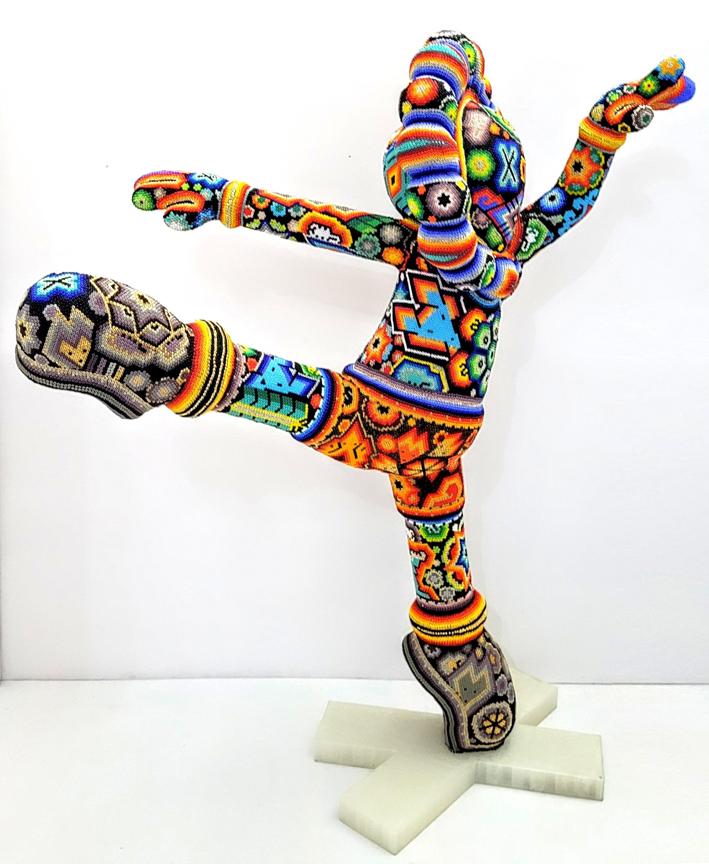 CHROMA aka Rick Wolfryd  Abstract Sculpture - On Point from Dance Huichol Series