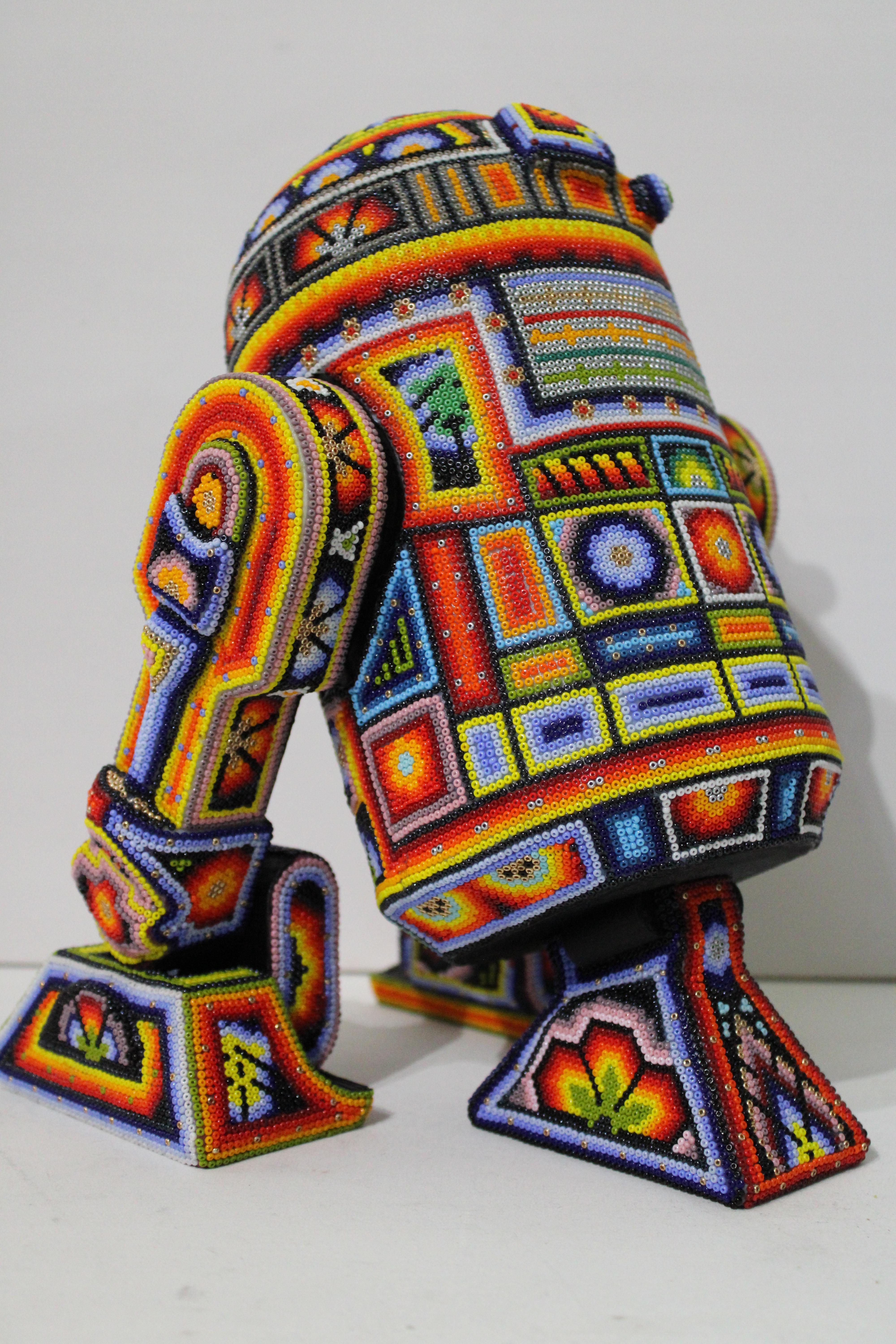 Abstract Sculpture di CHROMA aka Rick Wolfryd  - "R2B2" dalla serie Huichol Alteration