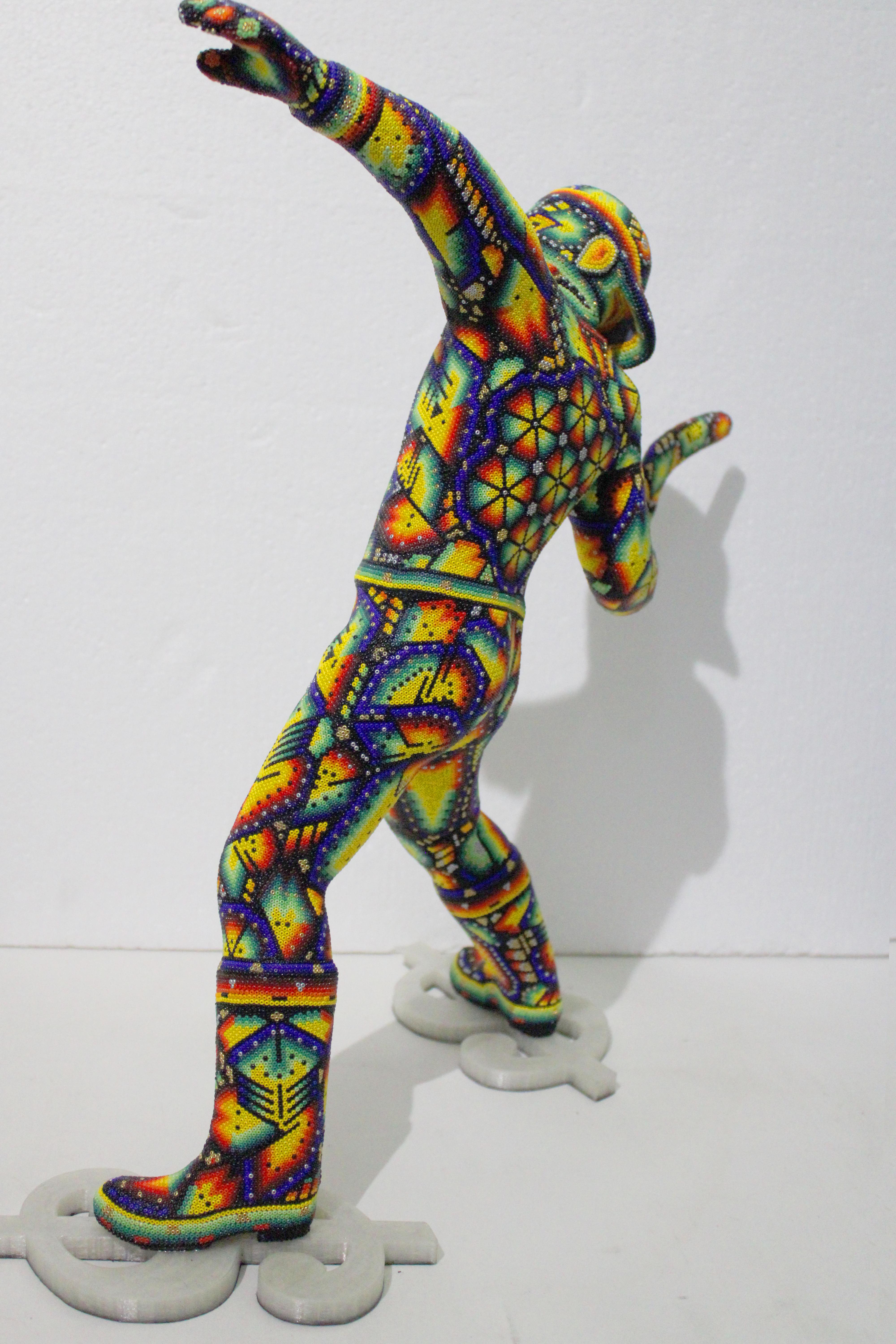 „Return on Your Money“ Mini aus der Huichol-Serie (Pop-Art), Sculpture, von CHROMA aka Rick Wolfryd 