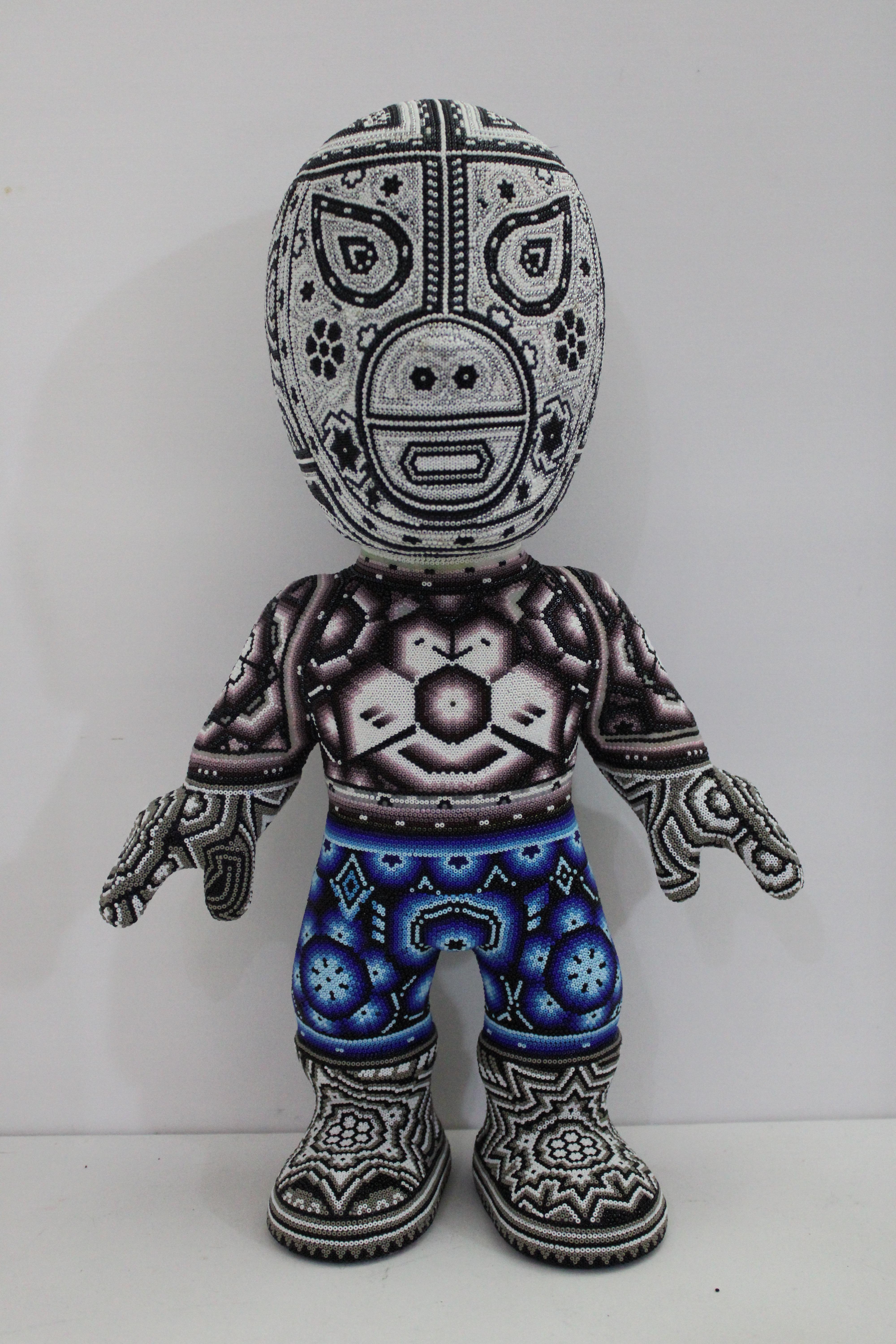"Santo" from Huichol ALTERATIONS Series - Sculpture by CHROMA aka Rick Wolfryd 