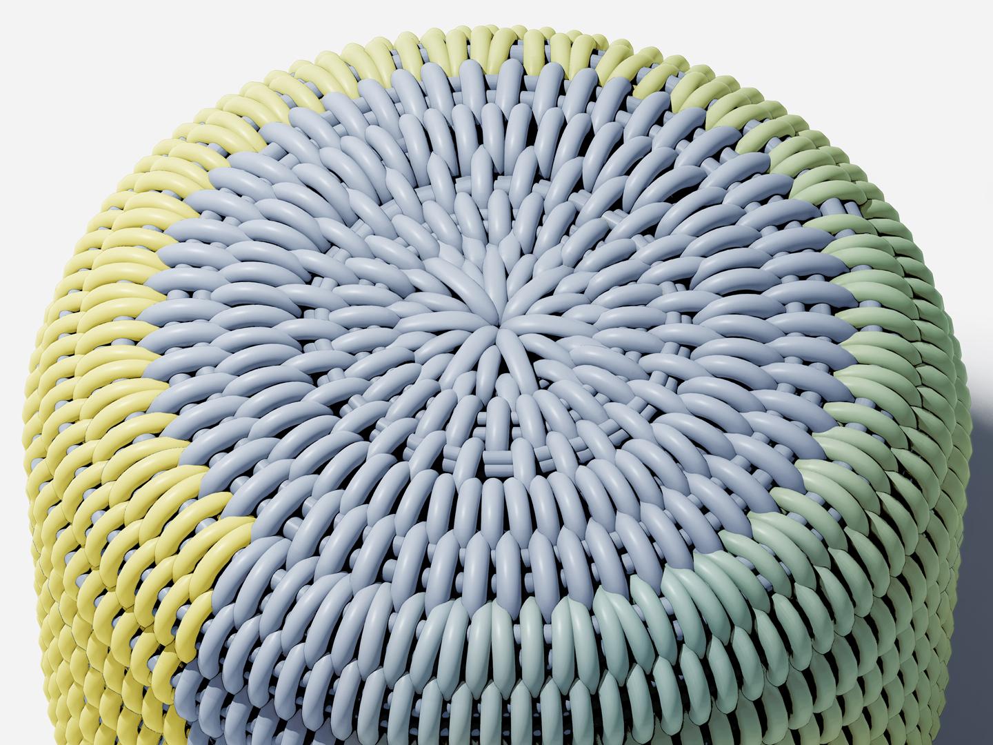 Sunny yellow blends with verdant green in lemon grass, mixing to create a magical spectrum of colors.

Ottomans are fully outdoor/indoor. Our soft, durable silicone textile is stretched over high-performance marine-grade foam, resulting in elegant