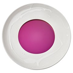 Chroma Pink Ceramic Wall Mirror by Erin Hupp