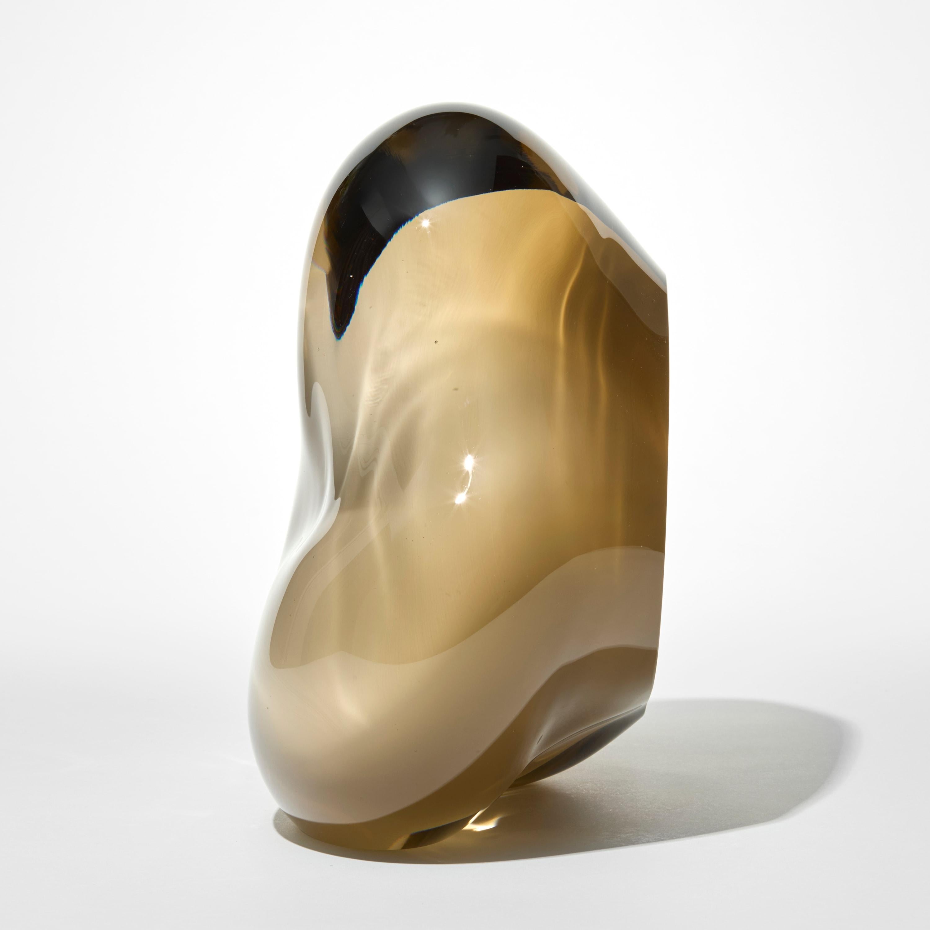 Organico moderno Chroma Vug in Olivin II, opera d'arte in vetro geodico amorfo di Samantha Donald in vendita