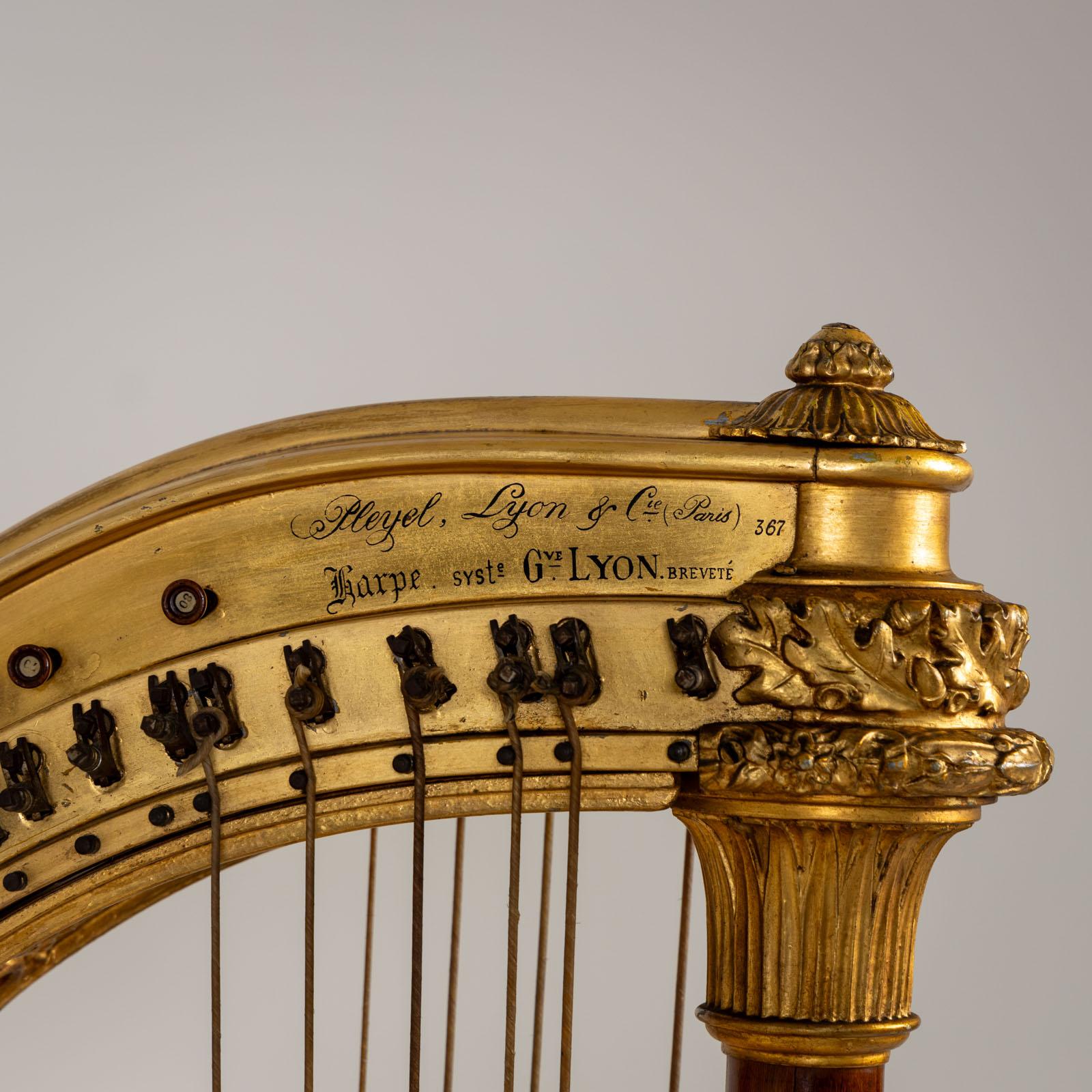 Chromatic Double Harp, Pleyel, Lyon & Cie, Paris, circa 1900 For Sale 11