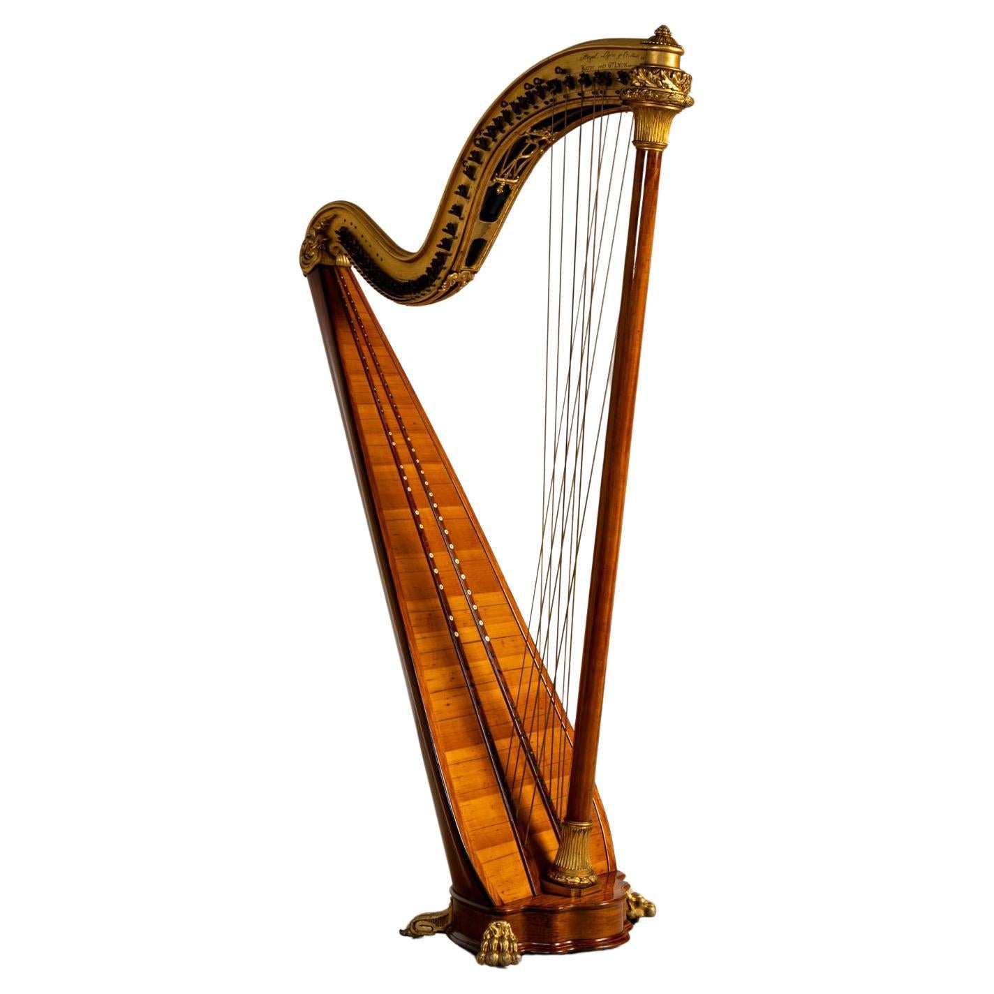 Chromatic Double Harp, Pleyel, Lyon & Cie, Paris, circa 1900 For Sale