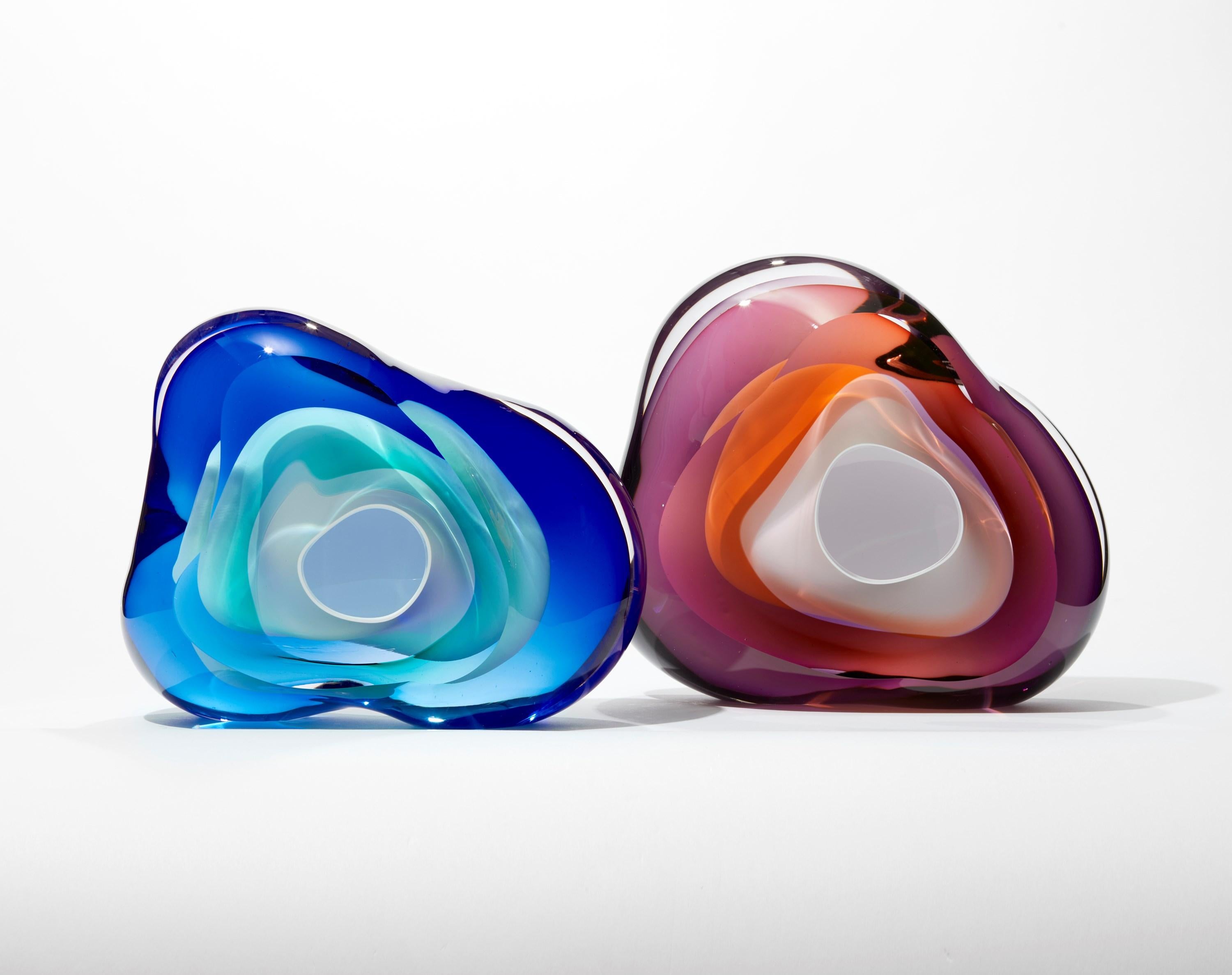 XXI secolo e contemporaneo Chromatic Vug in Blue & Emerald, un'opera d'arte in vetro geodico di Samantha Donaldson in vendita