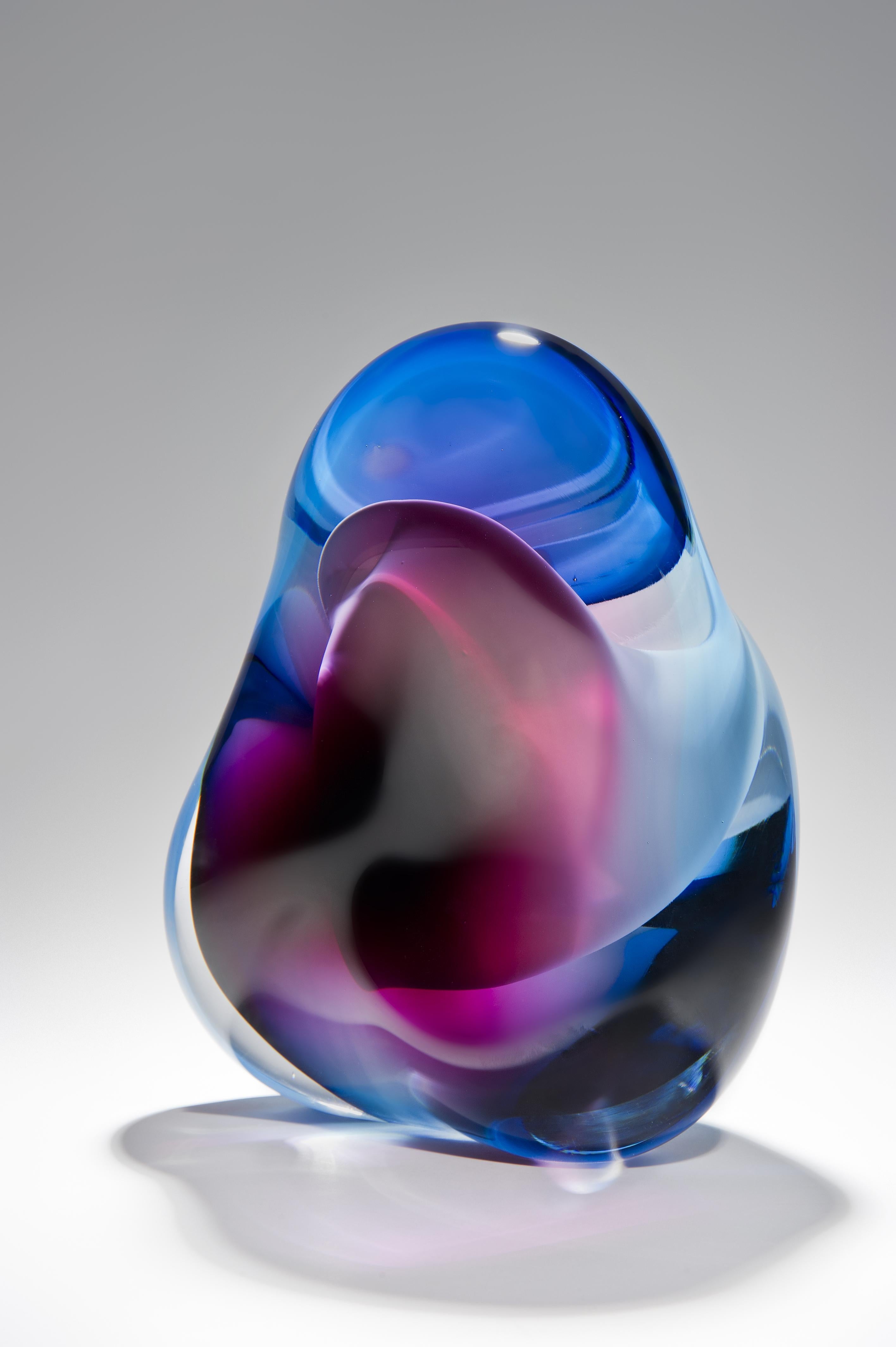 Organic Modern Chromatic Vug in Turquoise and Pink, a Glass Sculpture by Samantha Donaldson