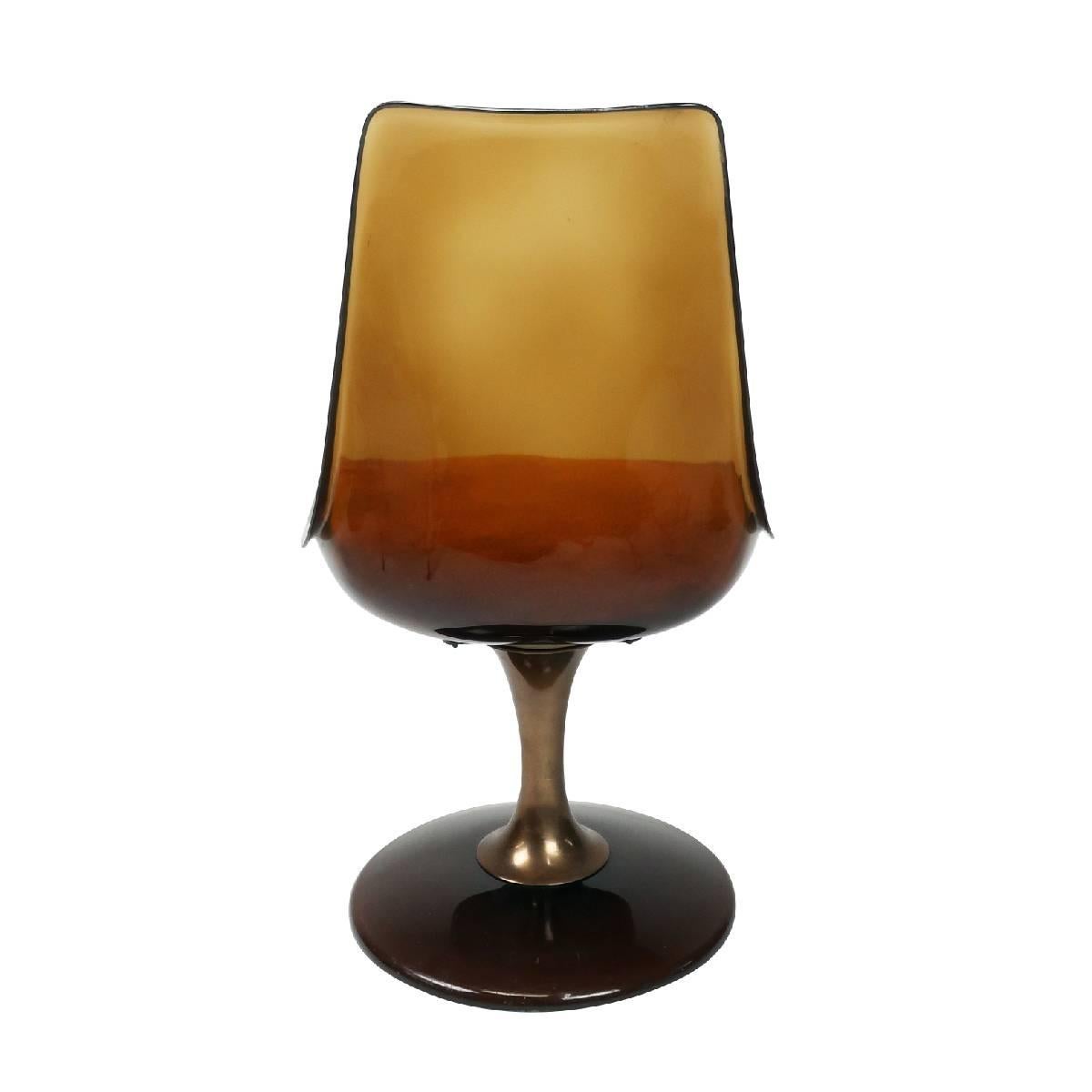 Chromcraft Amber Lucite Tulip Chairs and Table Set 1