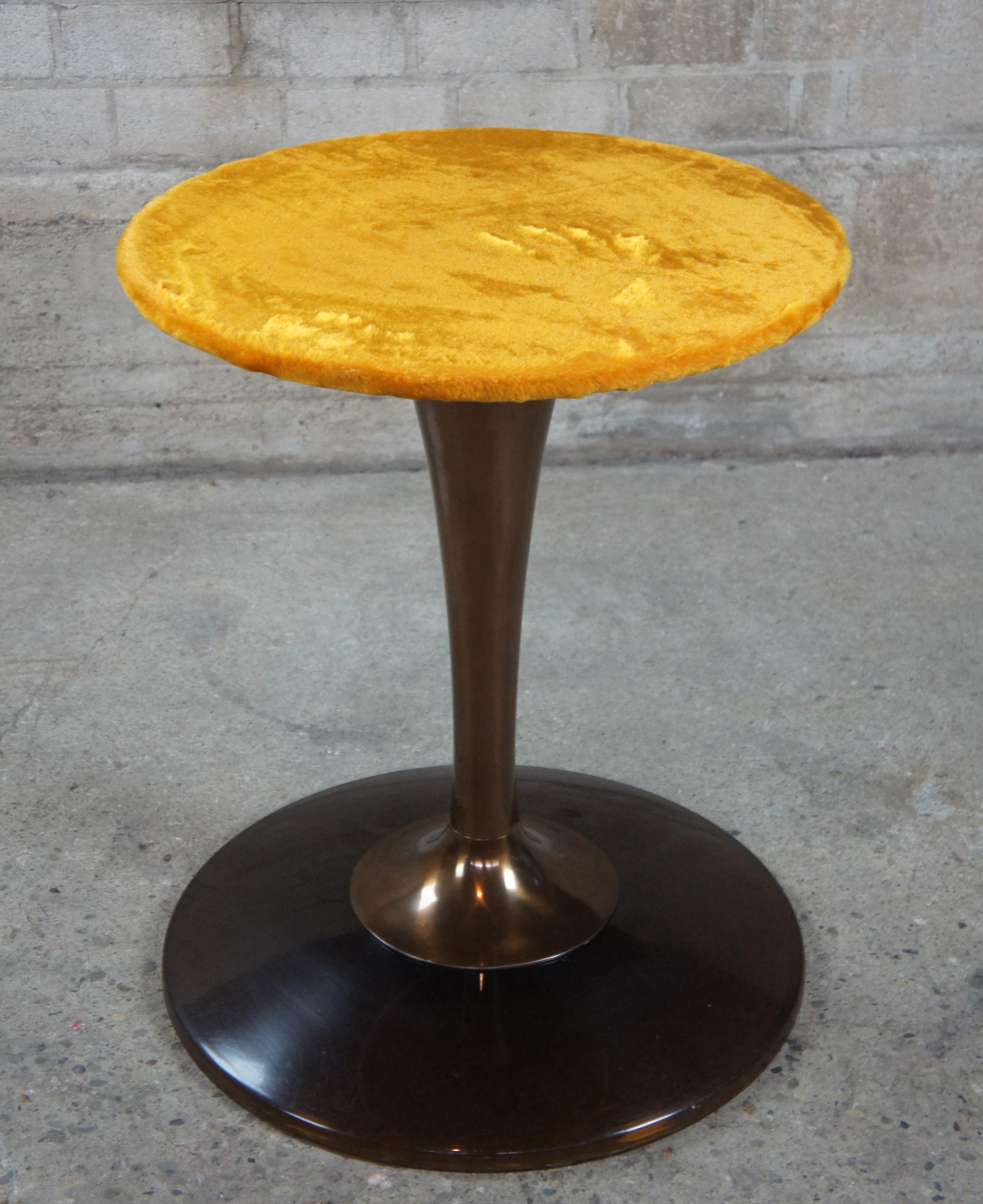 Chromcraft Atomic Mid-Century Modern Smoked Lucite Glass Table & 4 Tulip Chairs 1