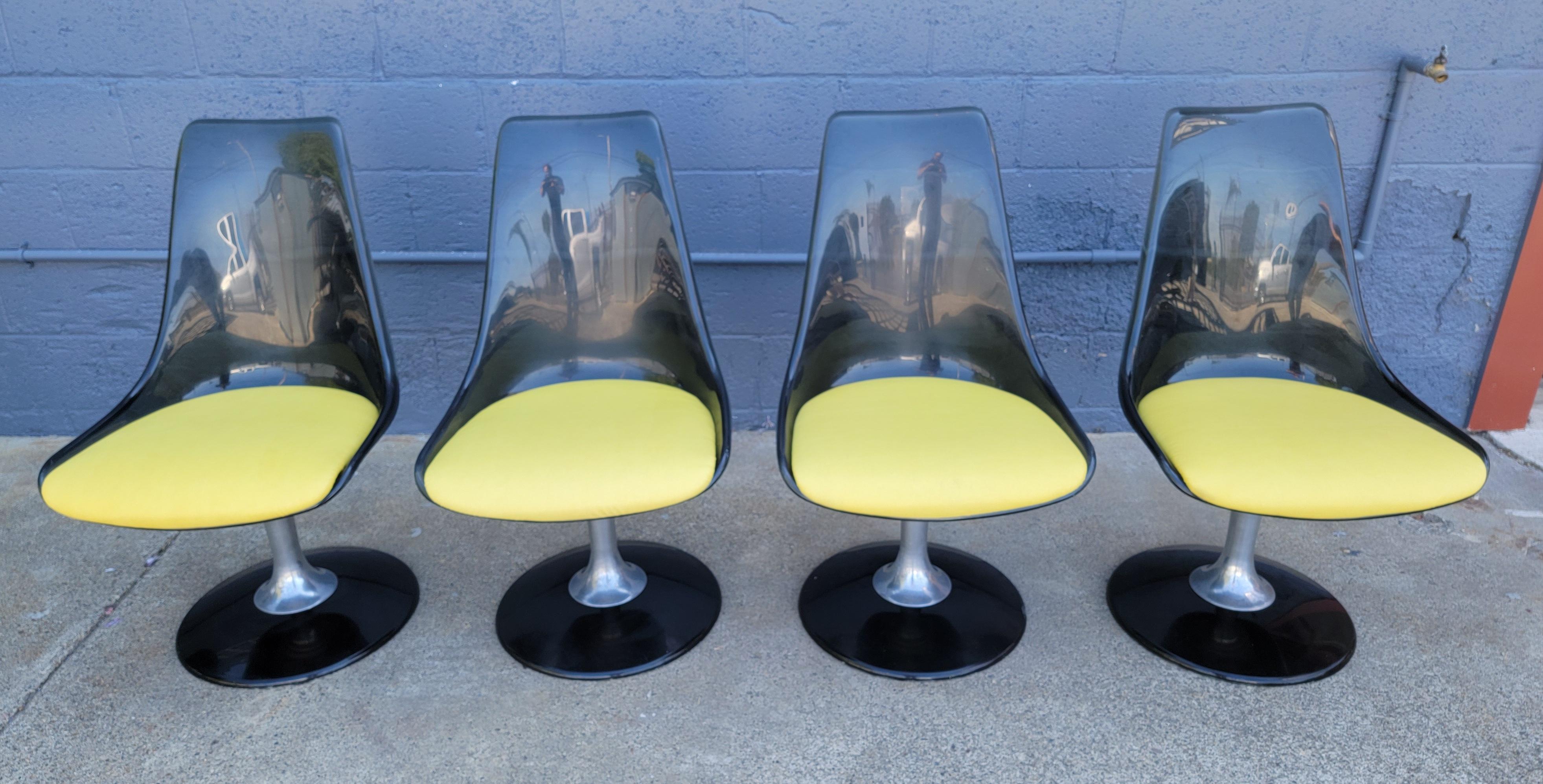 Chromcraft Lucite & Glass Space-Age Dining Set, 1970's In Good Condition In Fulton, CA