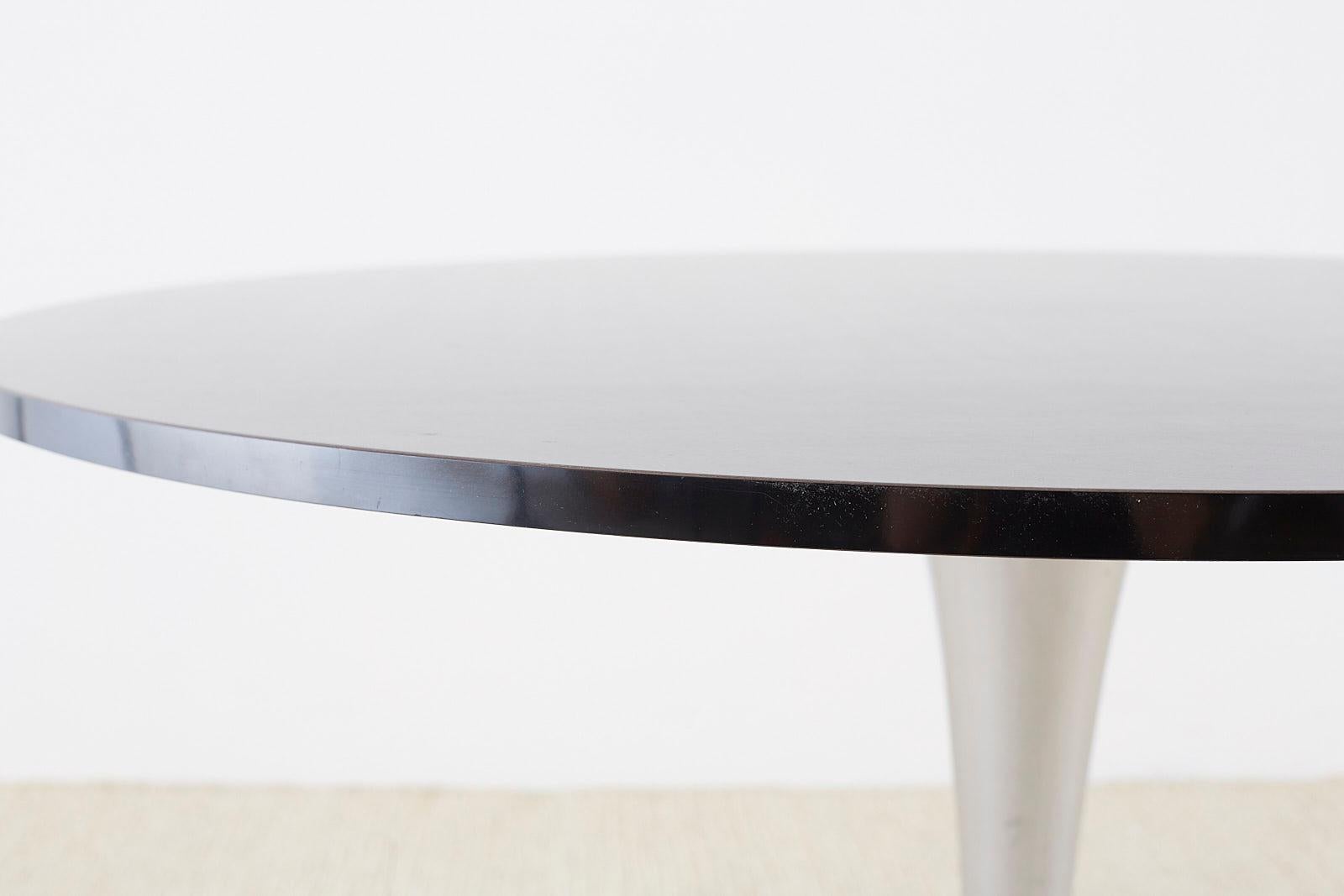 Chromcraft Midcentury Polished Aluminum Laminate Dining Table 2