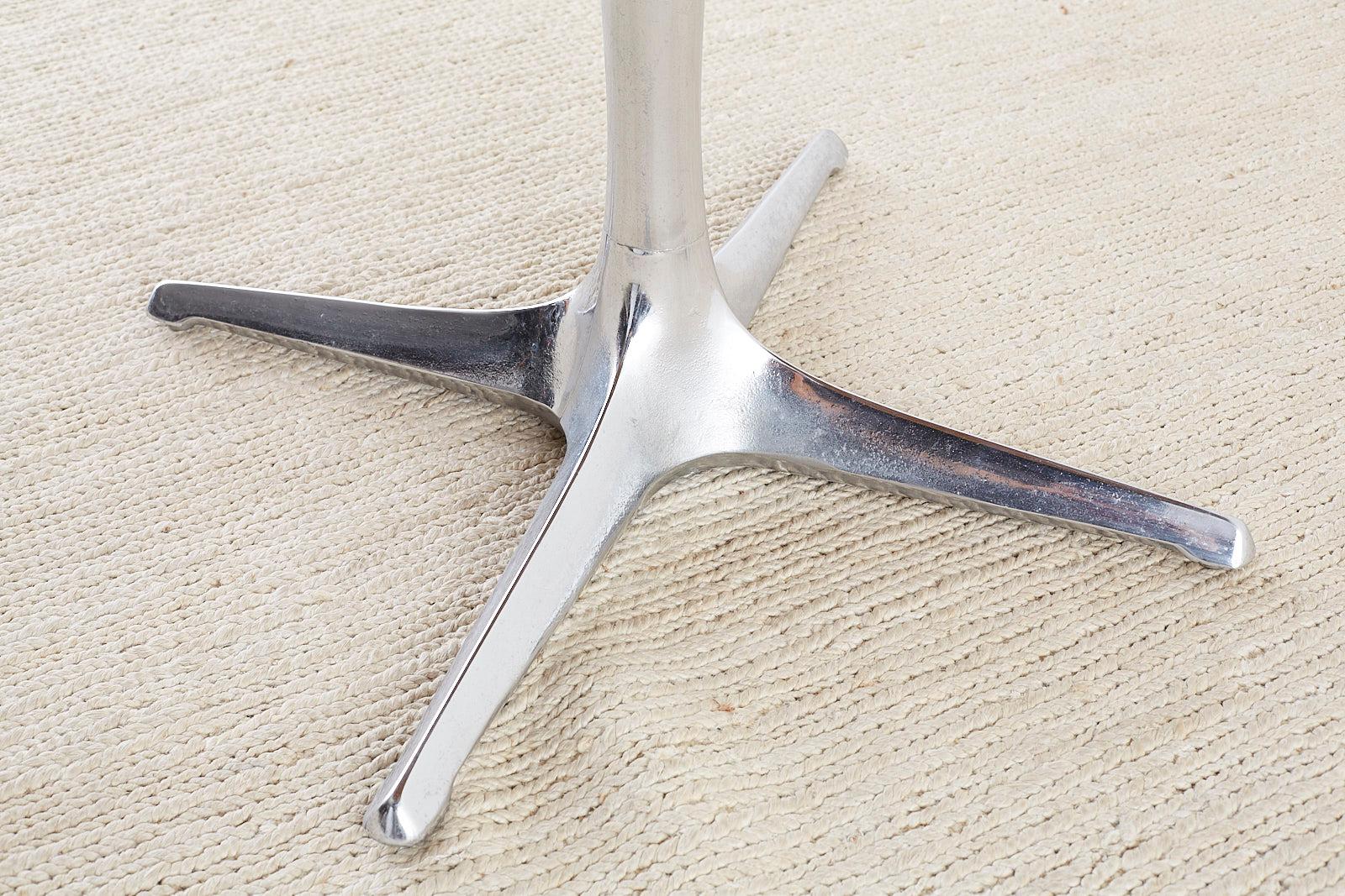 Chromcraft Midcentury Polished Aluminum Laminate Dining Table 3