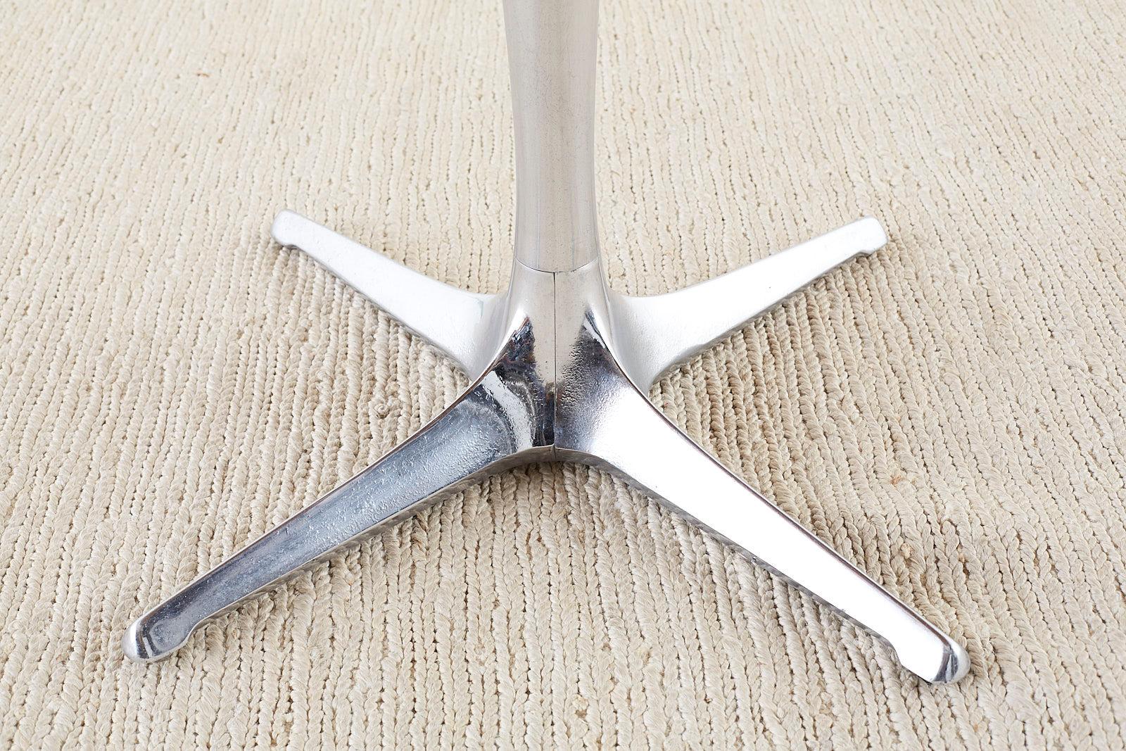 American Chromcraft Midcentury Polished Aluminum Laminate Dining Table