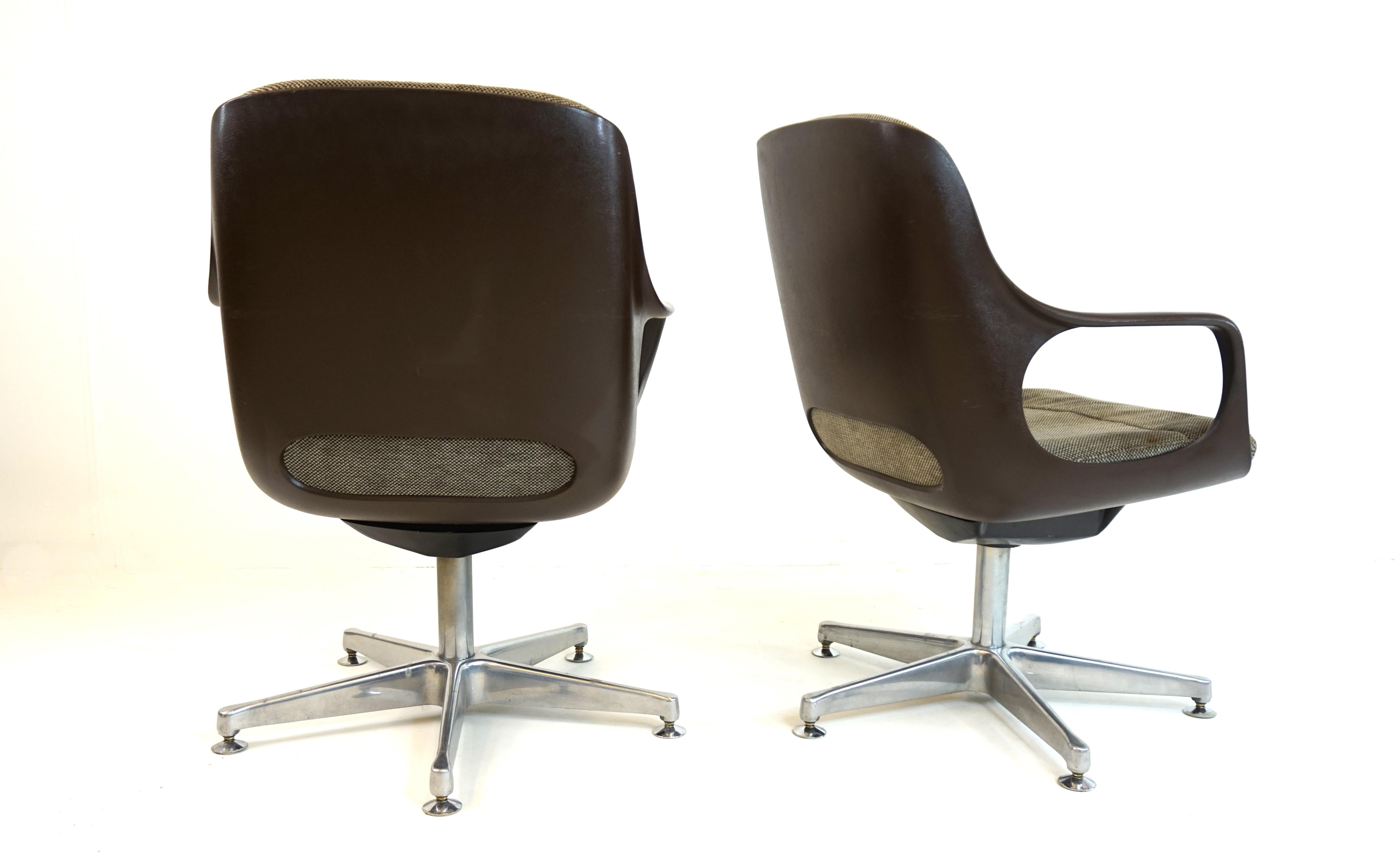 American Chromcraft Set of 2 Space Age Office/Dining Room Chairs
