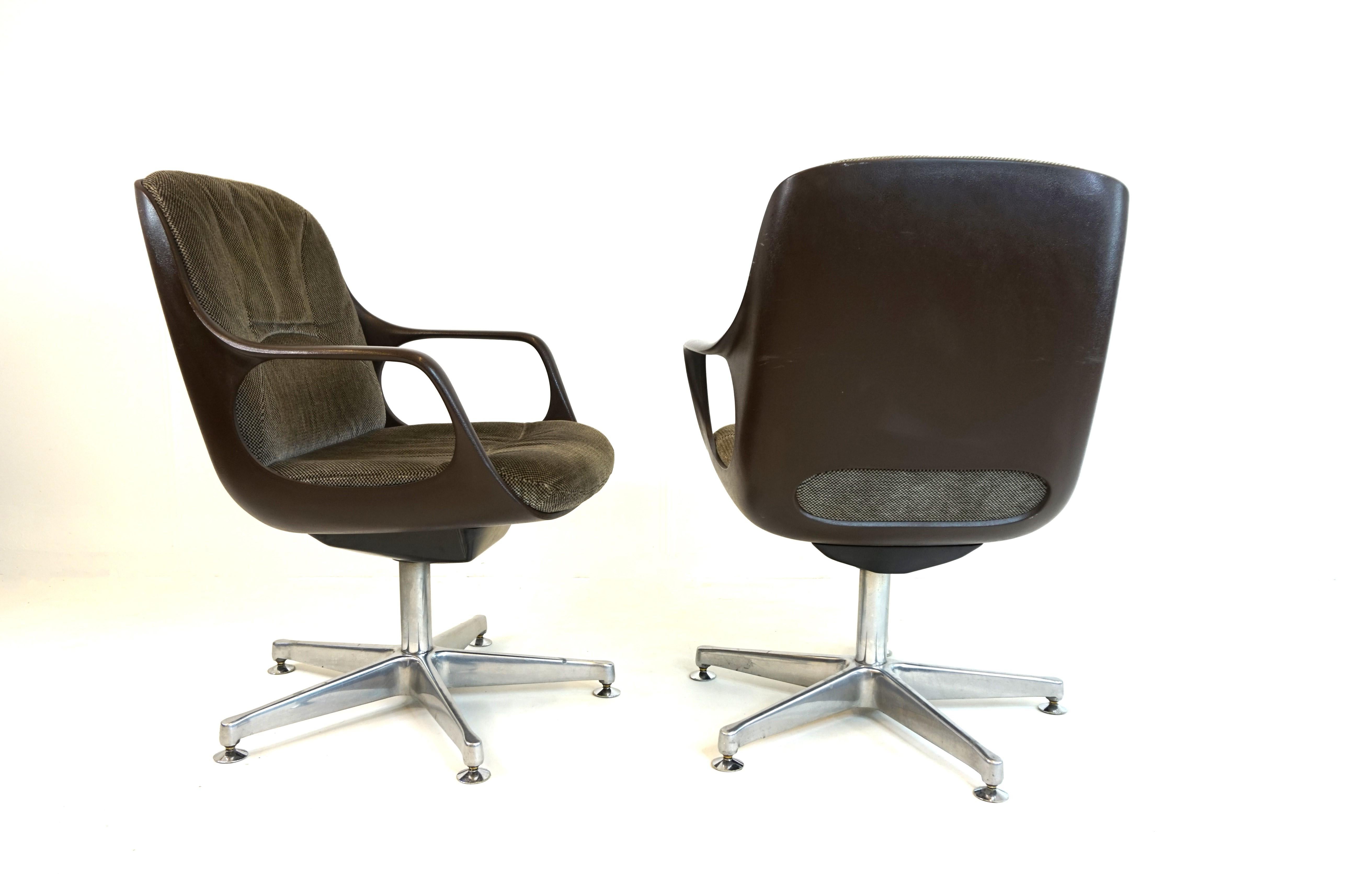Late 20th Century Chromcraft Set of 2 Space Age Office/Dining Room Chairs