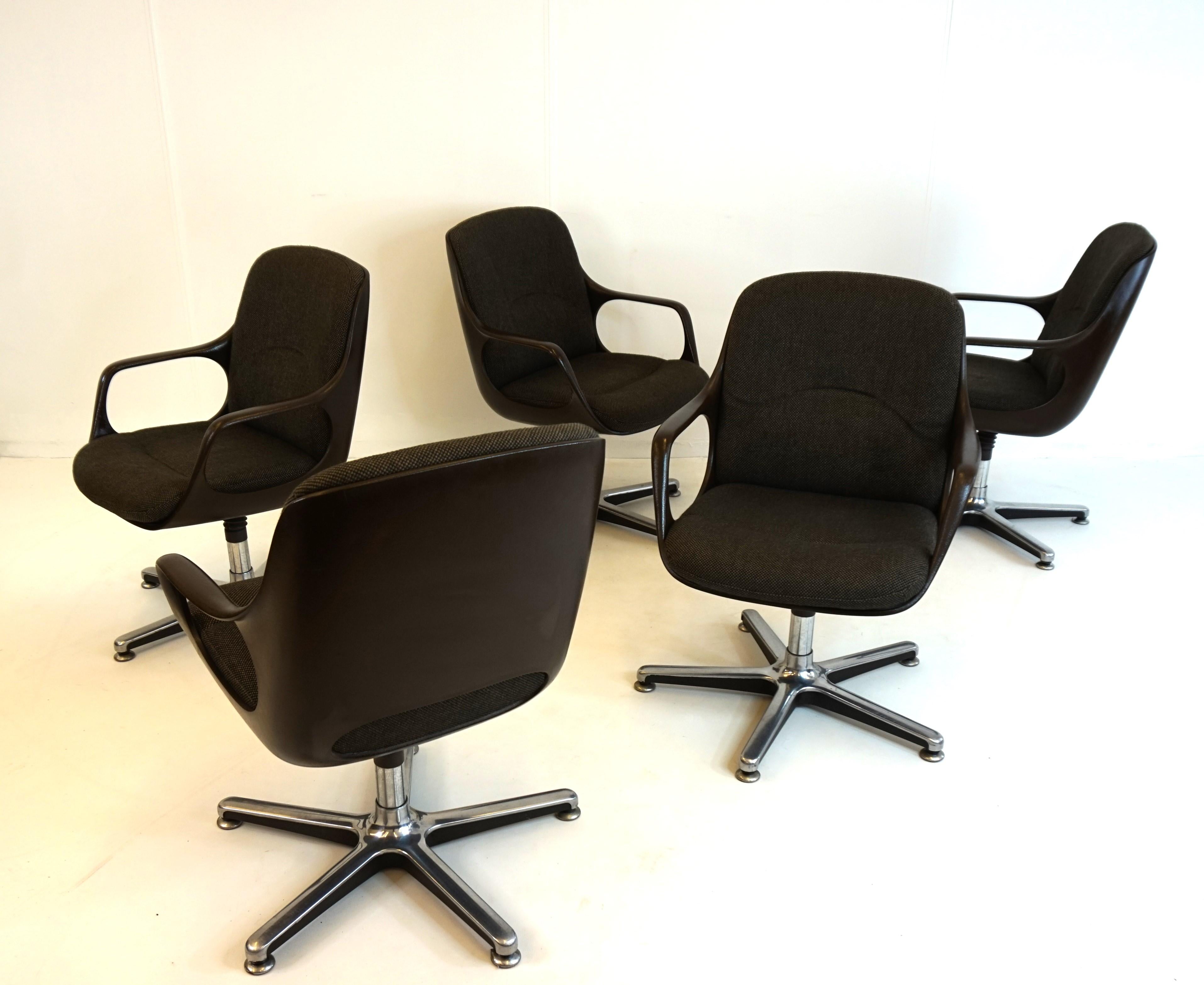Chromcraft Set of 5 Space Age Office/Dining Room Chairs 5