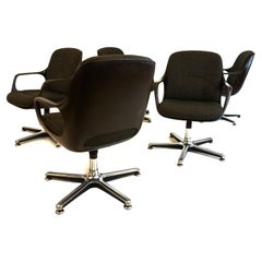 Retro Chromcraft Set of 5 Space Age Office/Dining Room Chairs