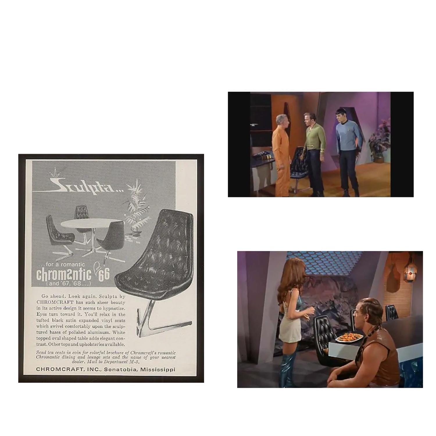 chromcraft sculpta star trek sofa
