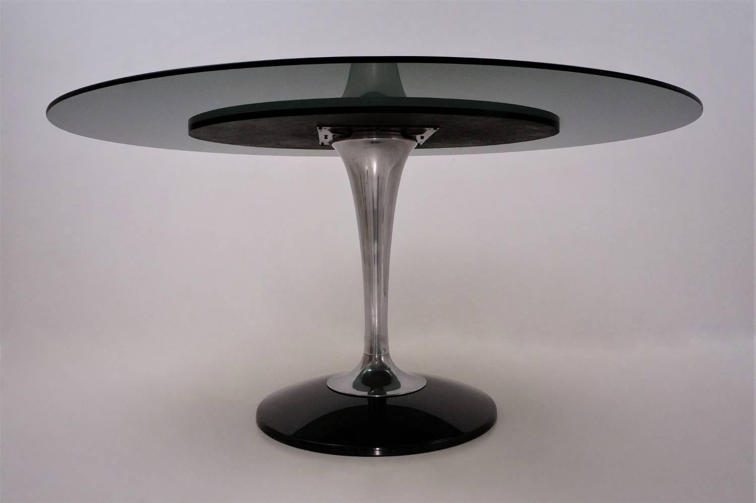 American Chromcraft Glass, Aluminium and Acrylic Table, circa 1970s In Good Condition In London, GB
