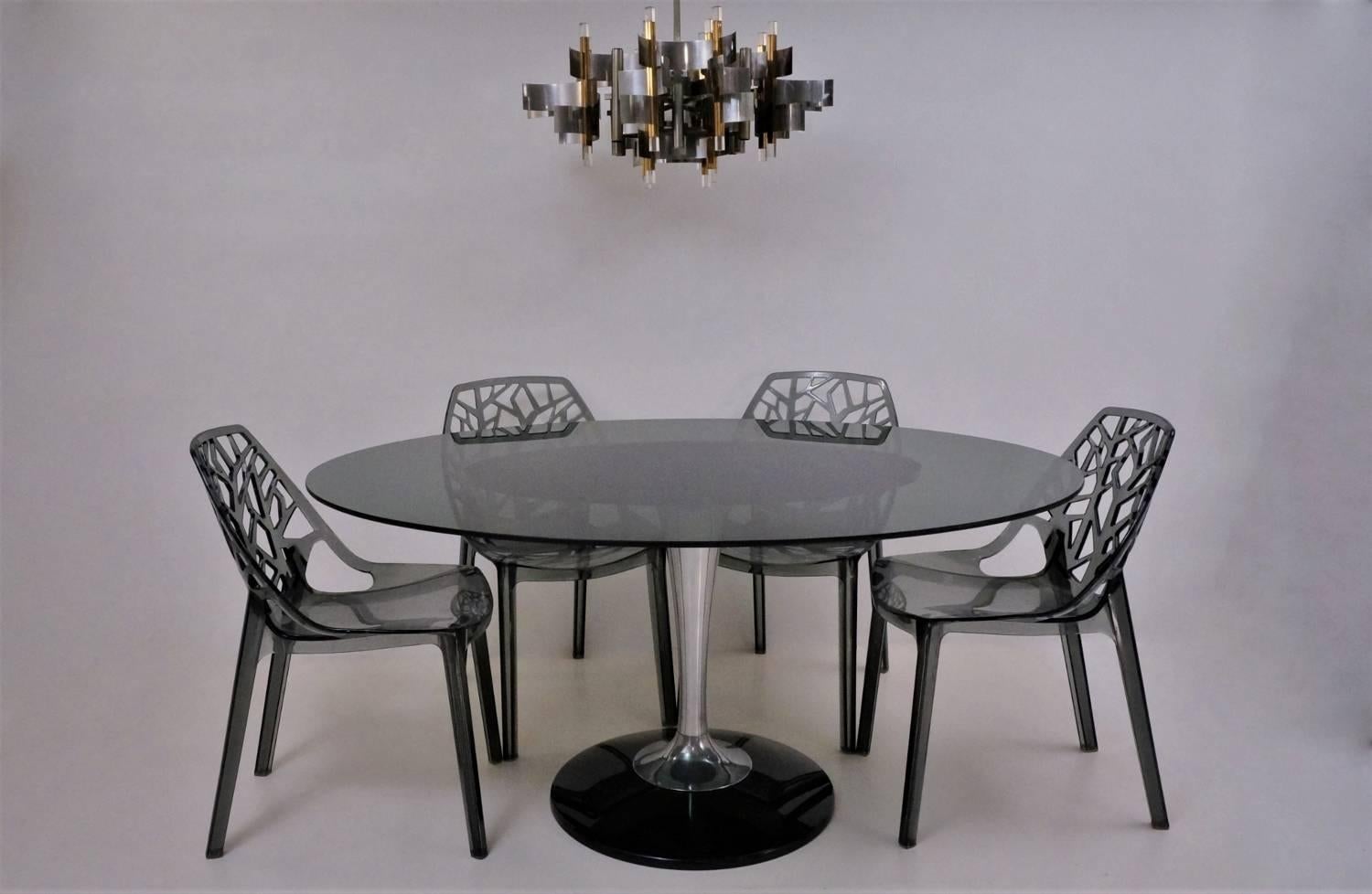 Late 20th Century American Chromcraft Glass, Aluminium and Acrylic Table, circa 1970s