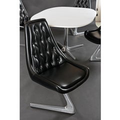 Chromcraft White Laminate Dining Table and (4) Unicorn Sculpta Chairs