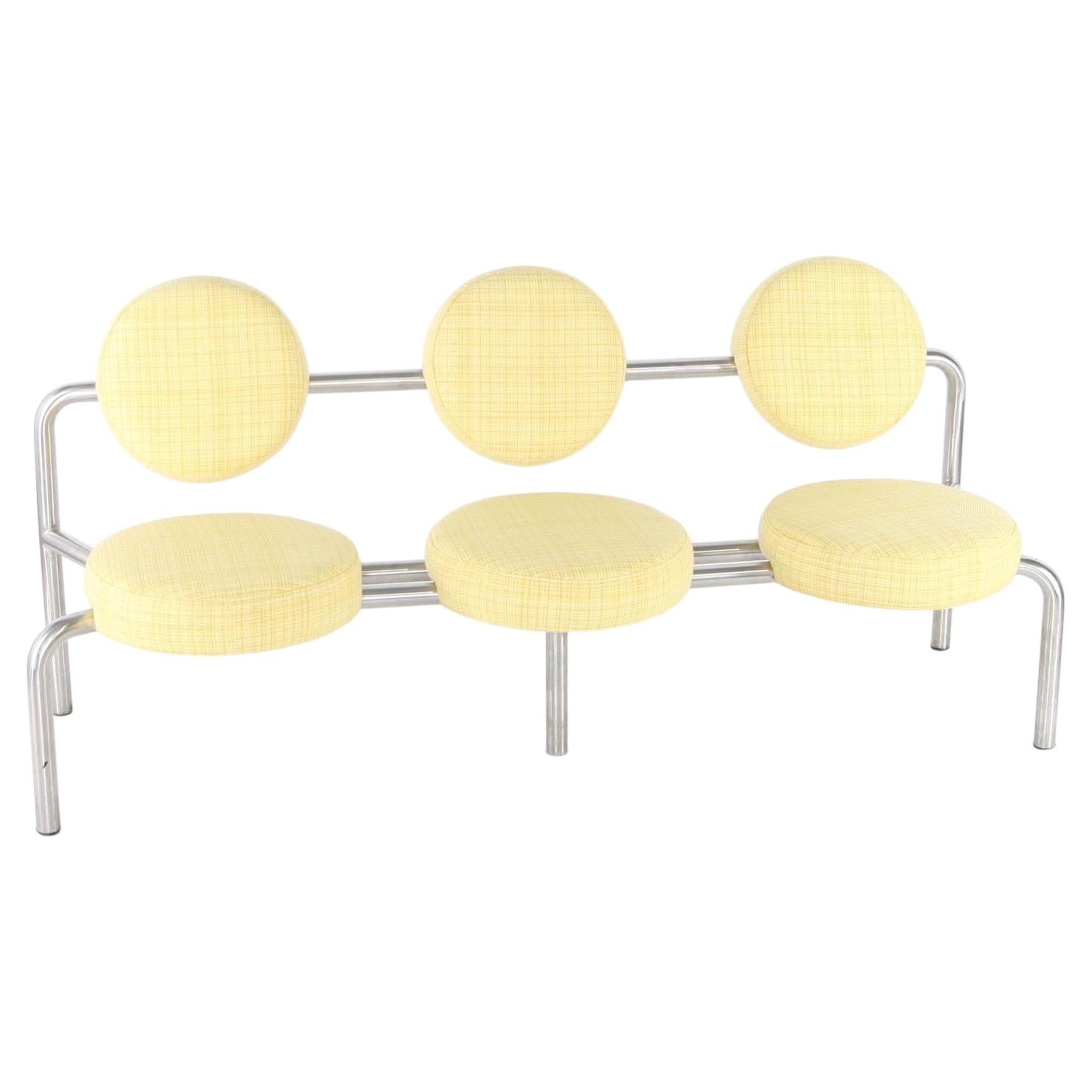 Chrome 3 seaters sofa For Sale