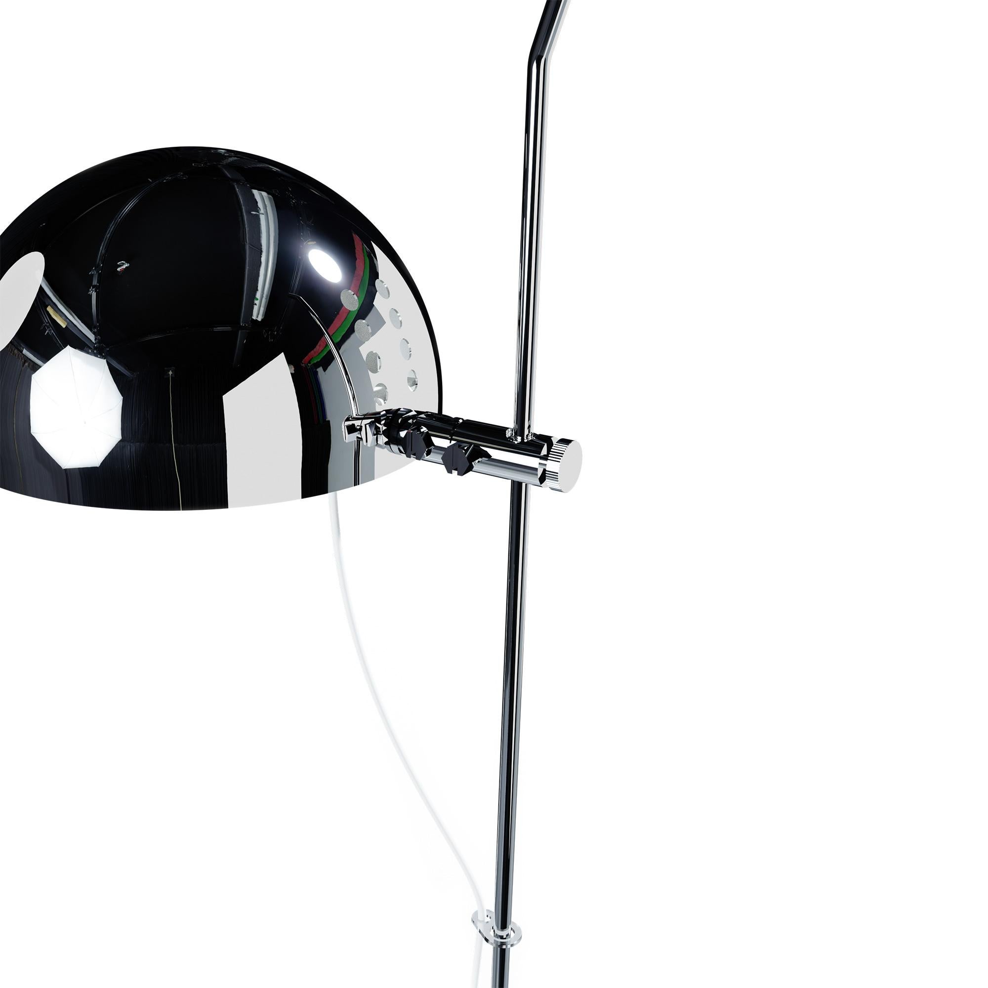 Chrome A21 Table Lamp by Disderot
Limited Edition. 
Designed by Alain Richard
Dimensions: Ø 40 x H 62 cm.
Materials: Lacquered metal and chrome.

Delivered with authentication certificate. Made in France. Available in different colored metal