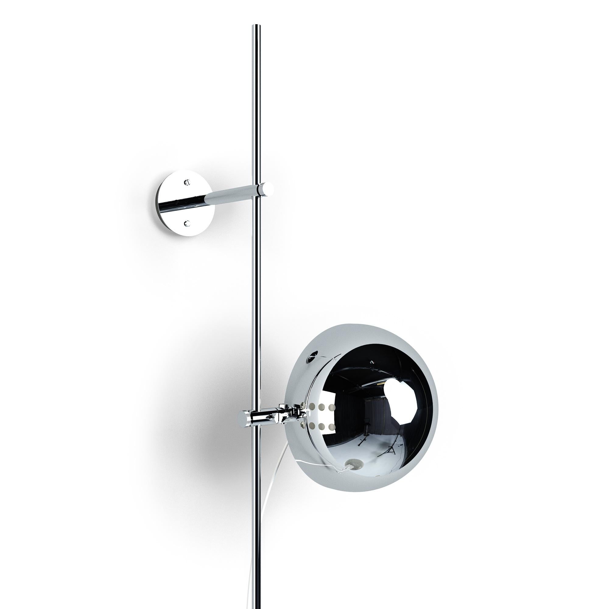 Chrome A24-1500 Wall Lamp by Disderot
Limited Edition. 
Designed by Alain Richard
Dimensions: Ø 30 x H 150 cm.
Materials: Lacquered metal and chrome.

Delivered with authentication certificate. Made in France. Available in different colored metal