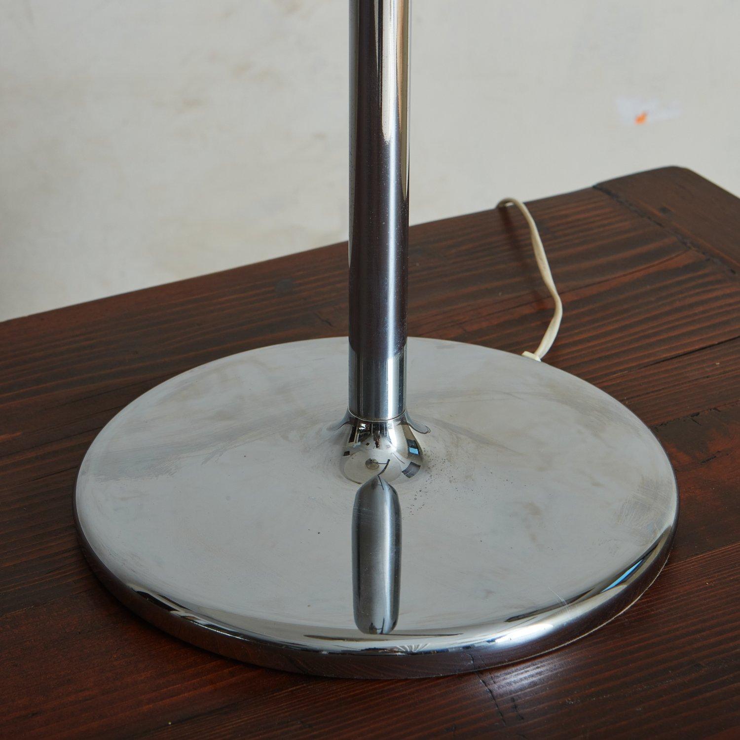 Chrome + Acrylic Pivot Lamp Attributed to Swiss Lamps International, 1960s In Good Condition For Sale In Chicago, IL