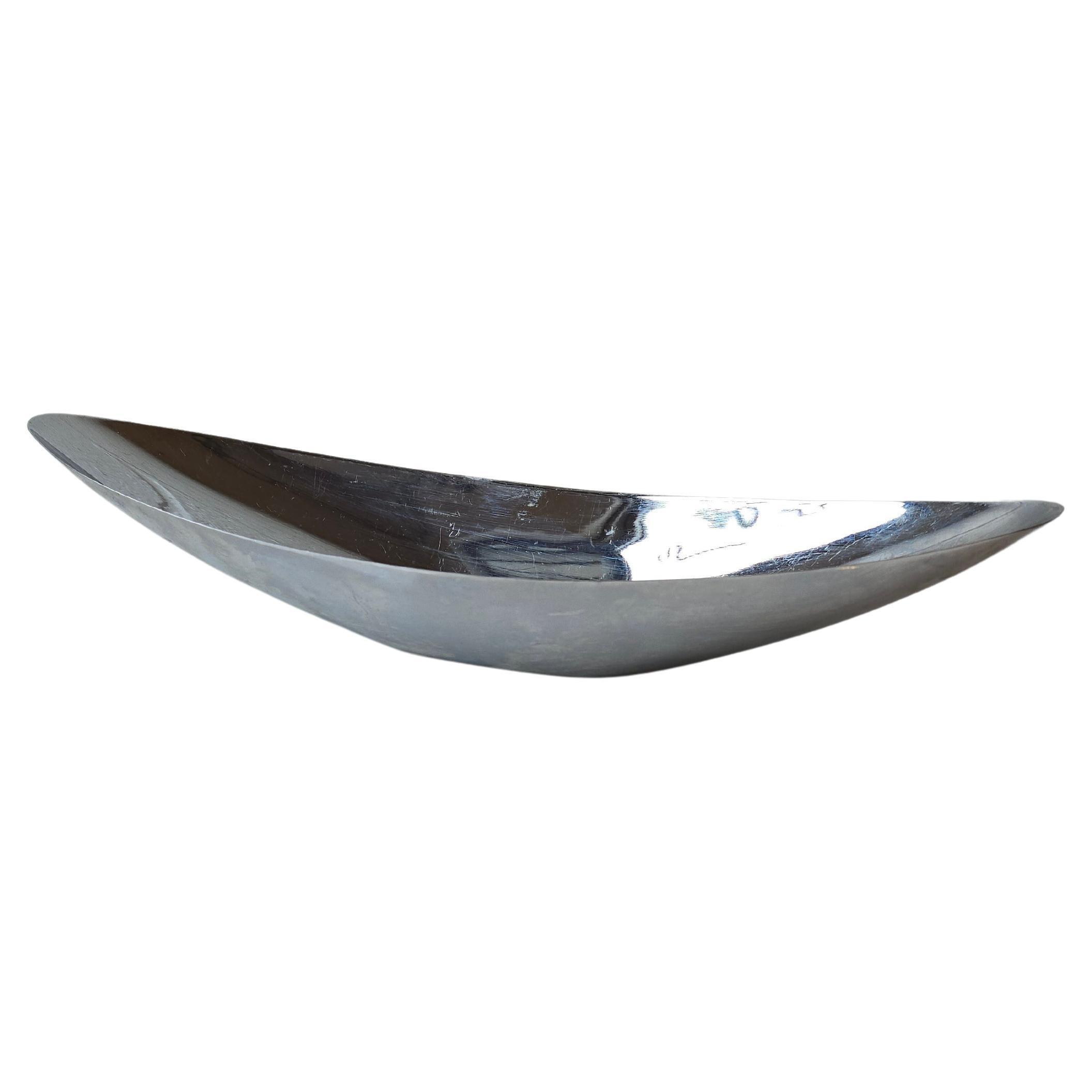 Chrome Aluminum Decorative Bowl Dish Made in Japan