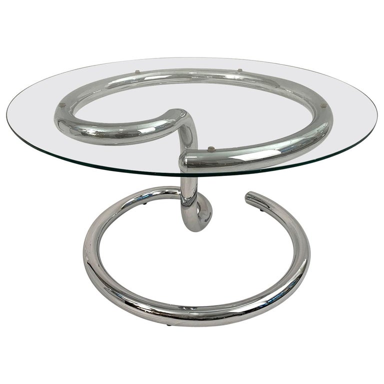 Chrome Anaconda Side Table by Paul Tuttle, 1970s