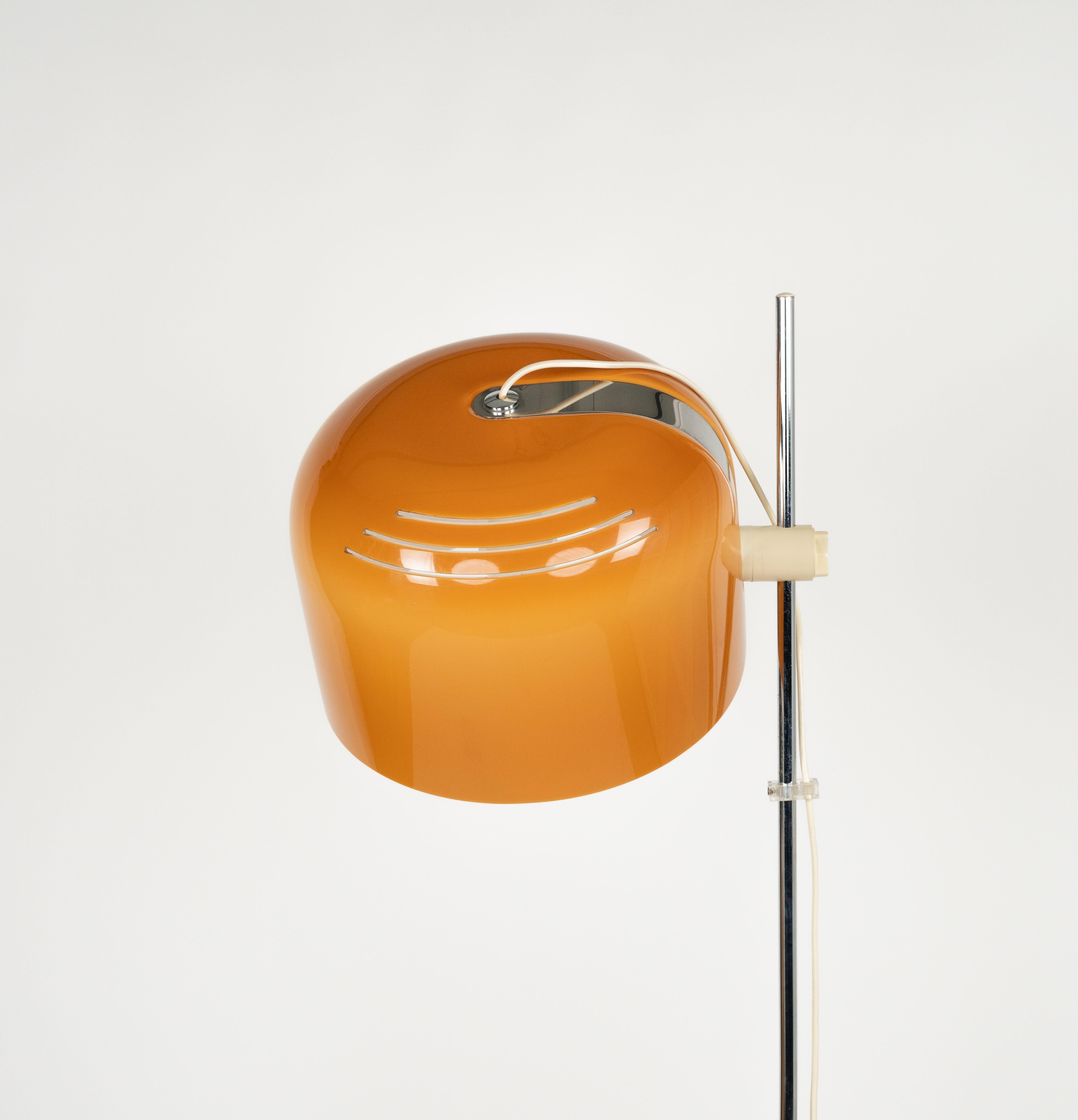 Chrome and Acrylic Floor Lamp by Luigi Massoni for Harvey Guzzini, Italy 1960s For Sale 3