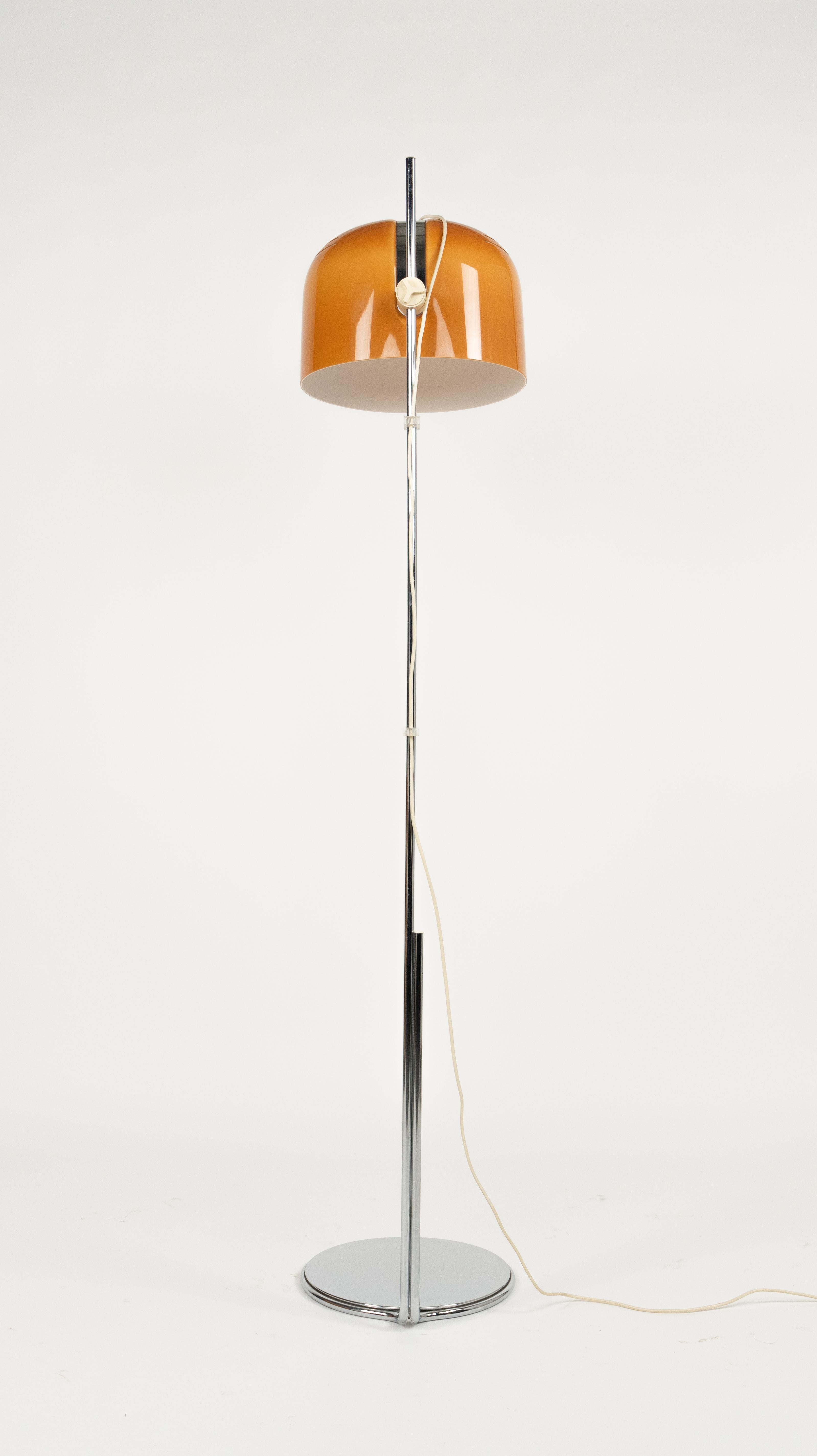 Chrome and Acrylic Floor Lamp by Luigi Massoni for Harvey Guzzini, Italy 1960s For Sale 5