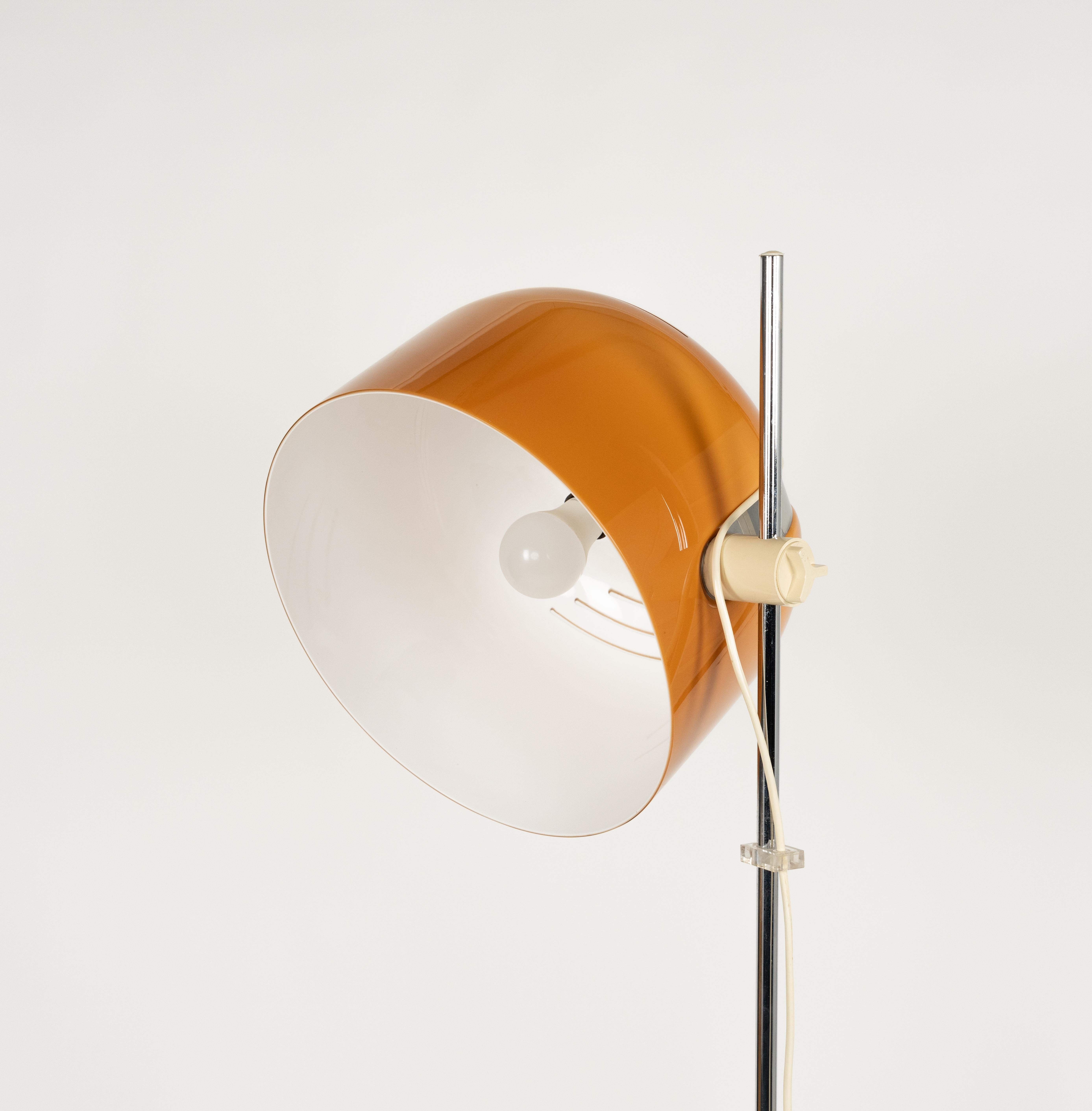 Chrome and Acrylic Floor Lamp by Luigi Massoni for Harvey Guzzini, Italy 1960s For Sale 2