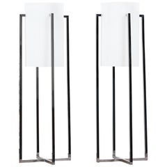 Chrome and Acrylic Table Lamps by Robert Sonneman for Koch & Lowy