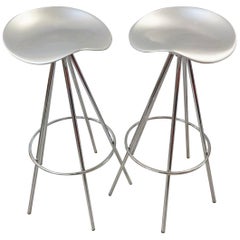 Vintage Chrome and Aluminium Knoll 'Jamaica' Bar or Kitchen Stools