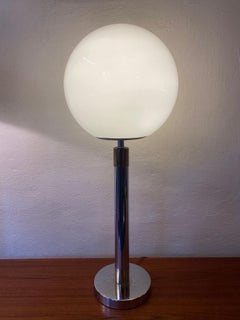 Lampe de table à boules en chrome et laiton