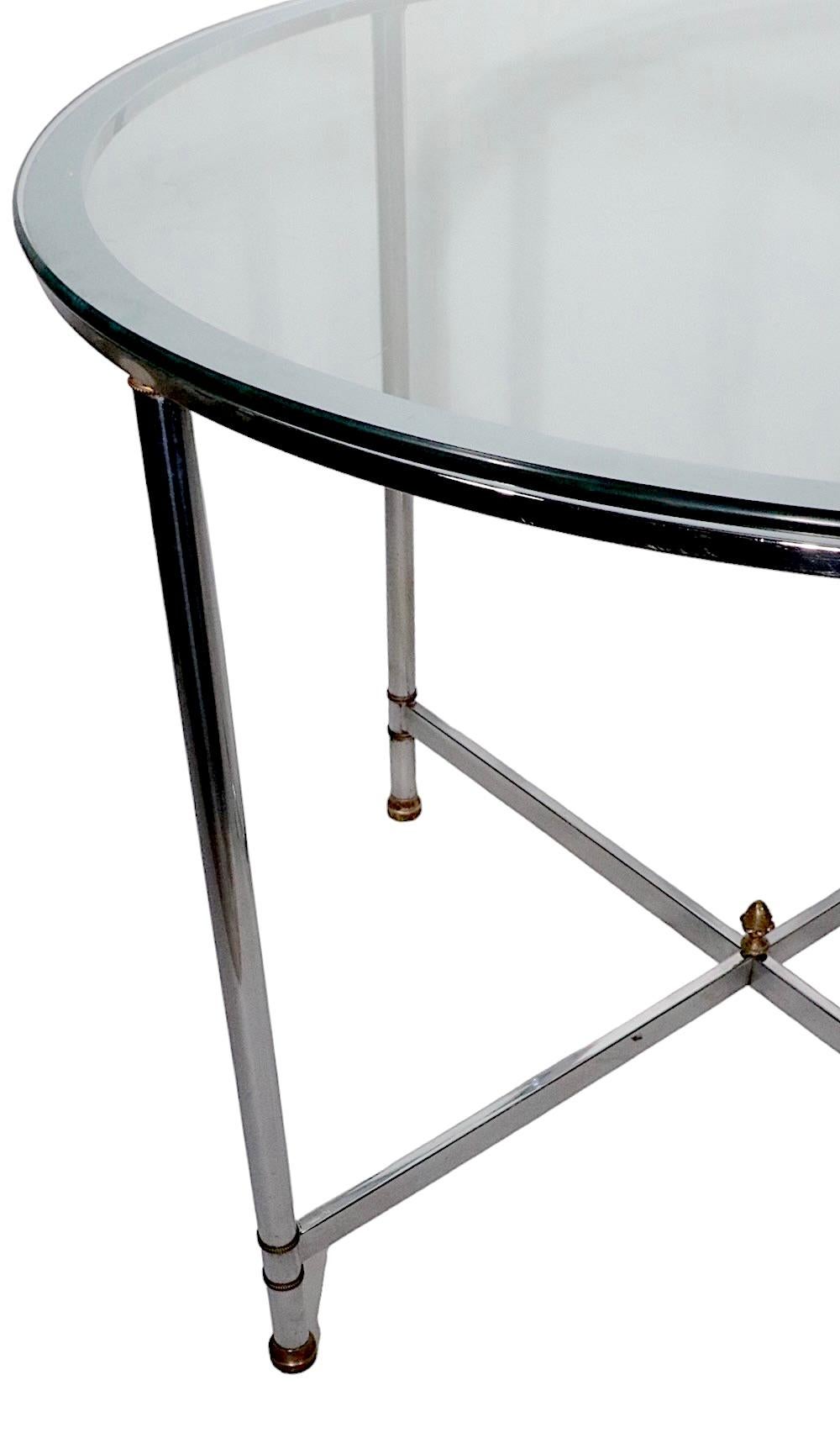 Chrome and Brass Center Table Dining Table Made in Italy, circa 1960s  8