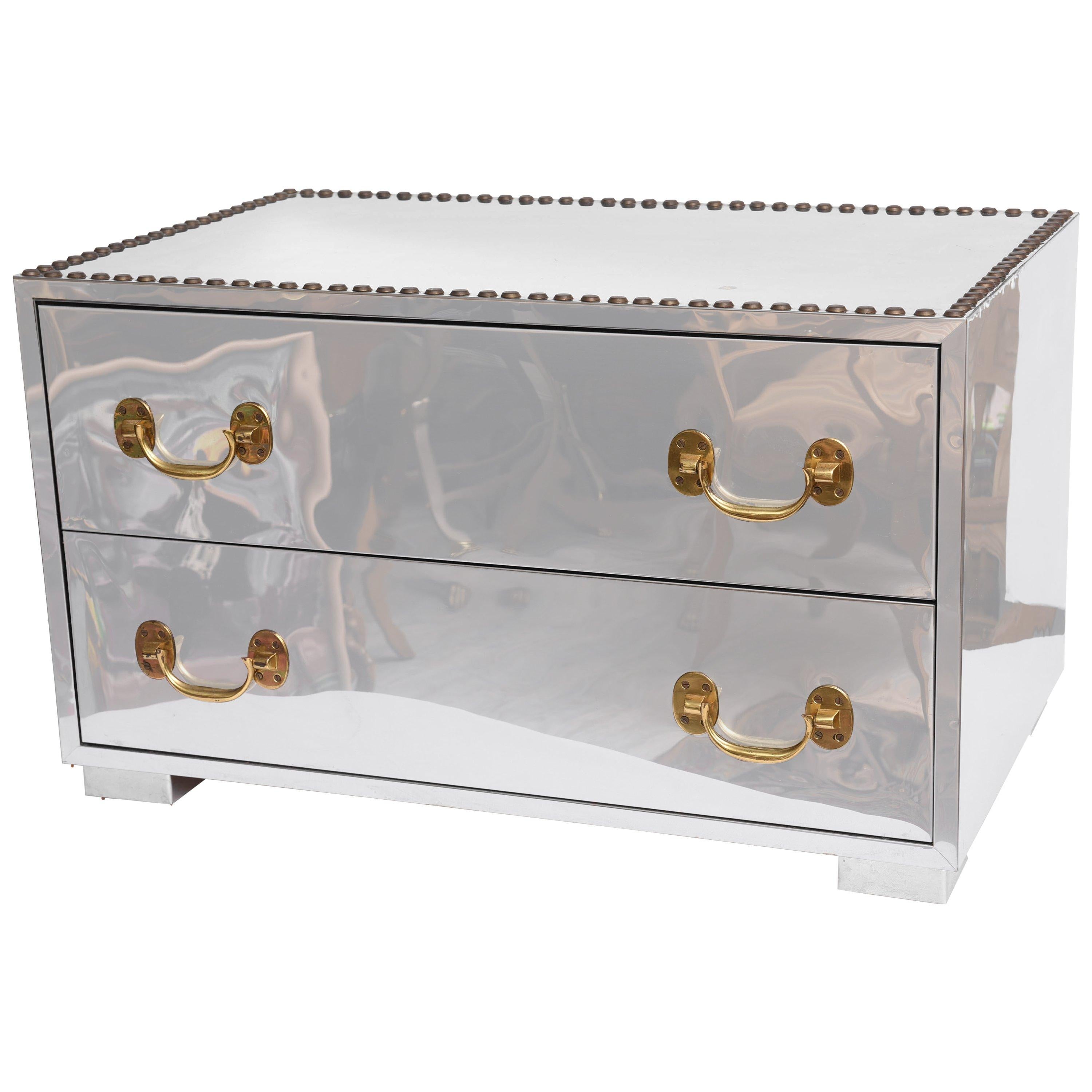 Chrome and Brass Chest